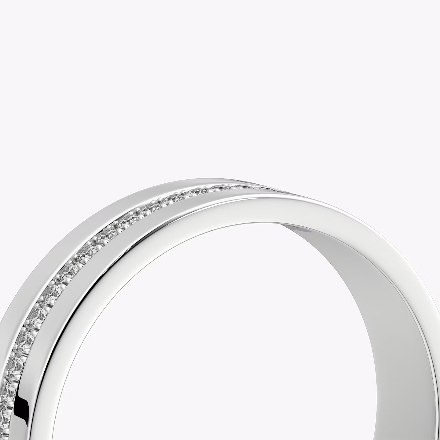 The Pavé Cigar Band | Platinum | bandAccent: Pavé | paveVersion: center