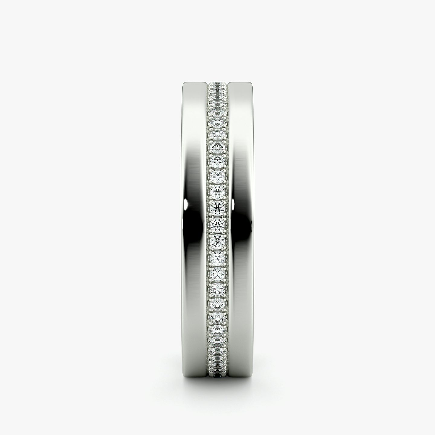 The Pavé Cigar Band | Platinum | bandAccent: Pavé | paveVersion: center