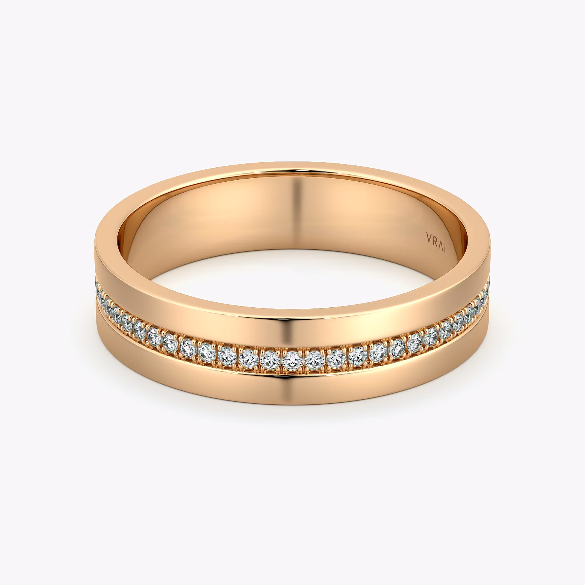 The Pavé Cigar Band | Rose Gold