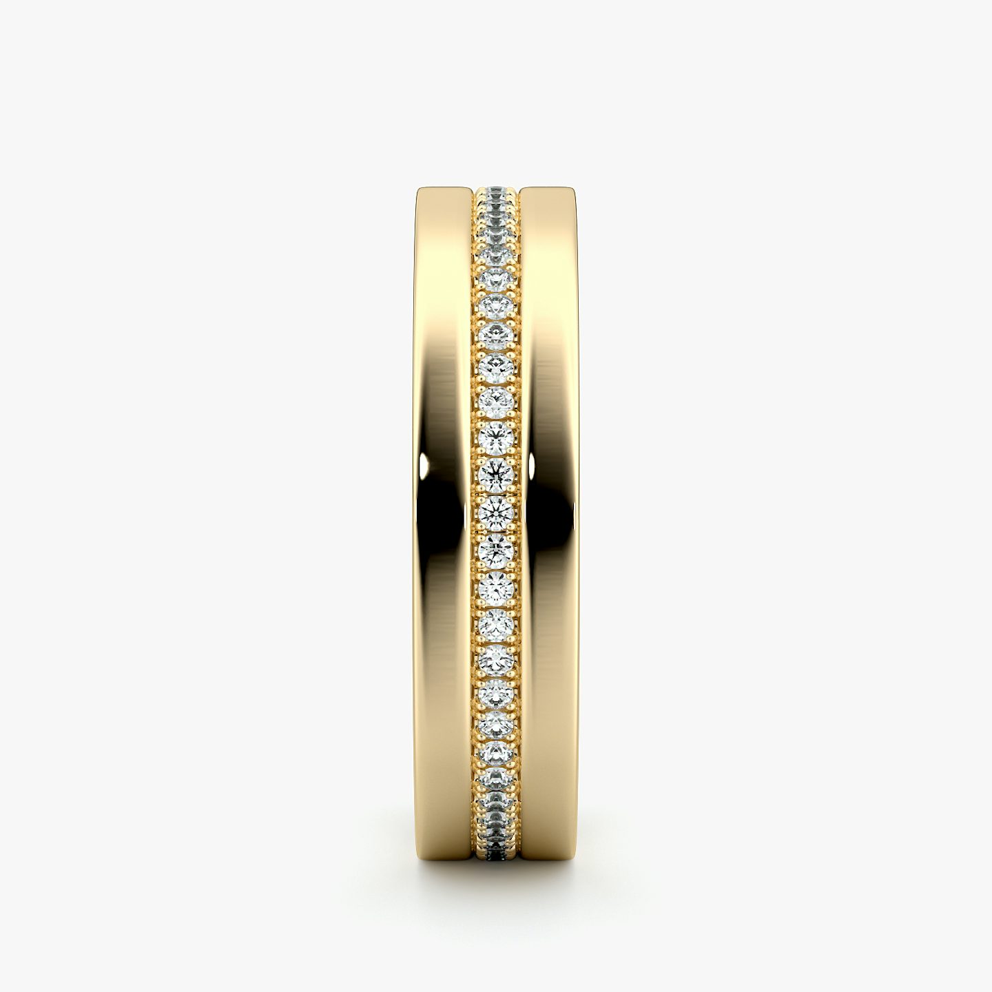 The Pavé Cigar Band | 18k | Yellow Gold | bandAccent: Pavé | paveVersion: center