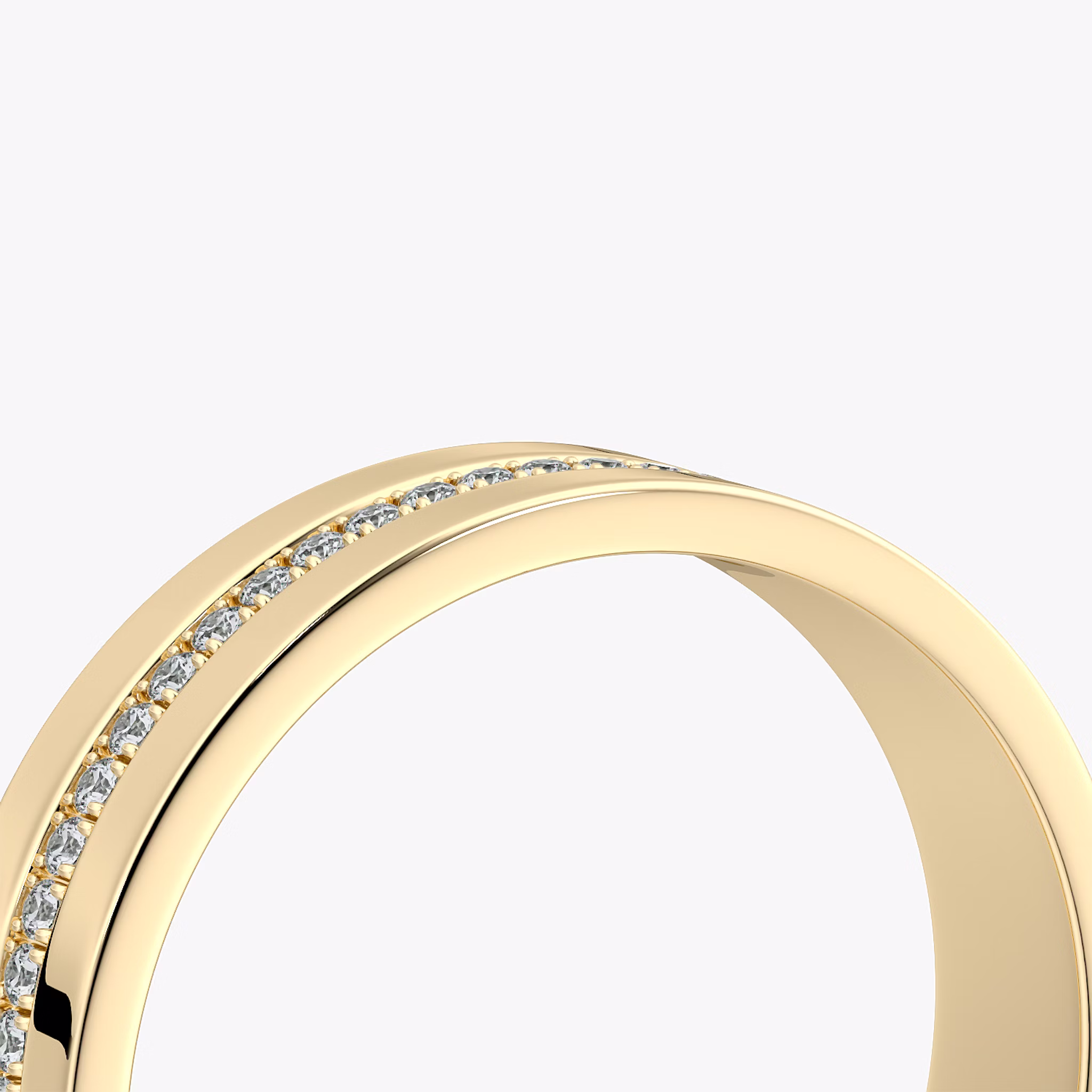 The Pavé Cigar Band | 18k | Yellow Gold | bandAccent: Pavé | paveVersion: center