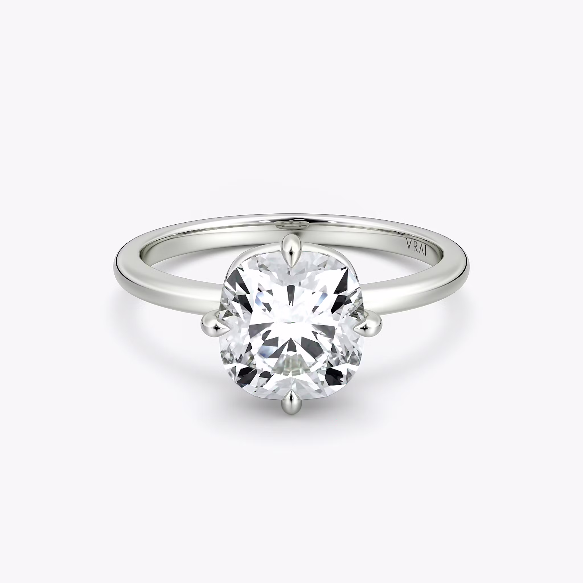Compass Solitaire Cushion | Platinum