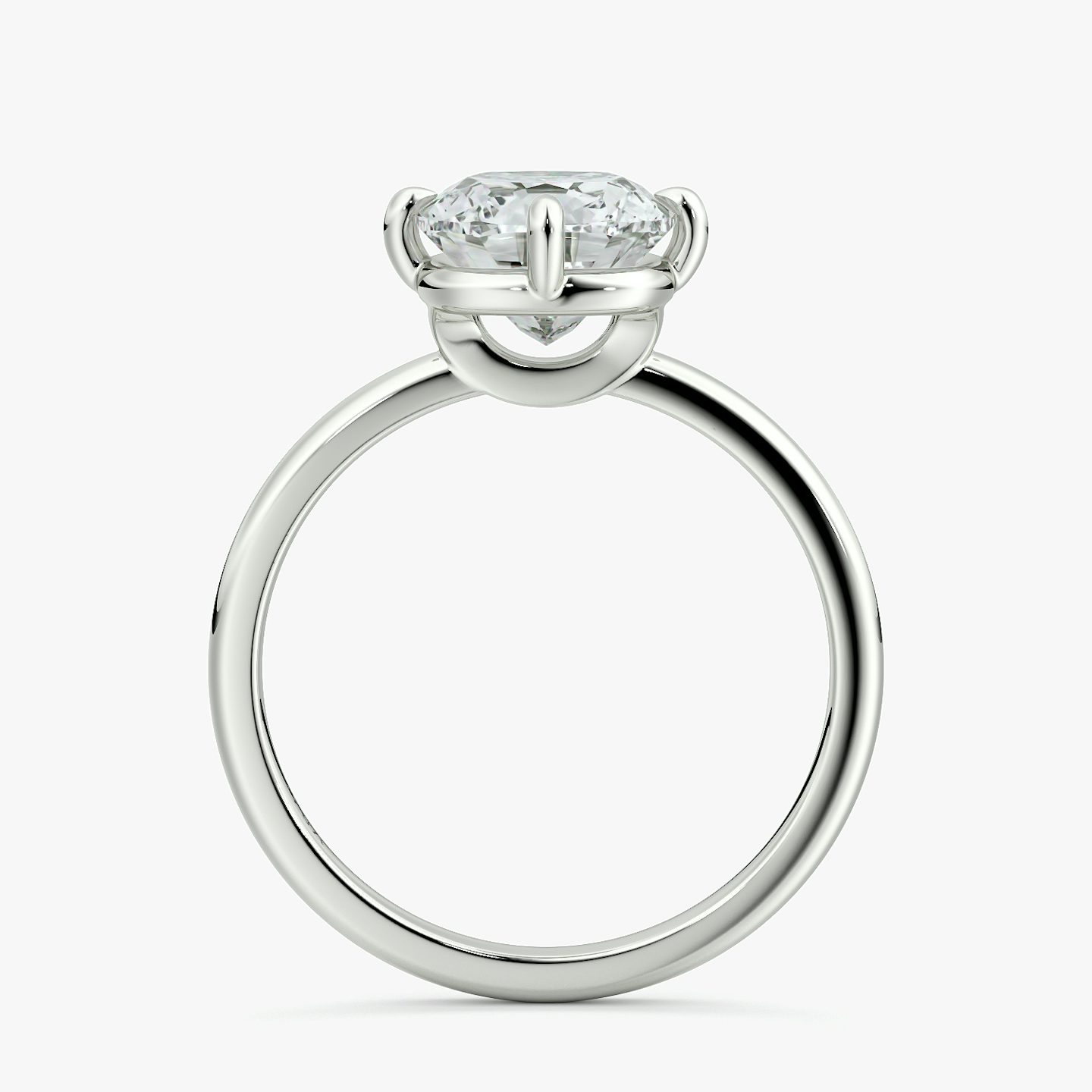 The Compass Solitaire | Cushion | Platinum | bandAccent: Plain | diamondOrientation: vertical | caratWeight: other