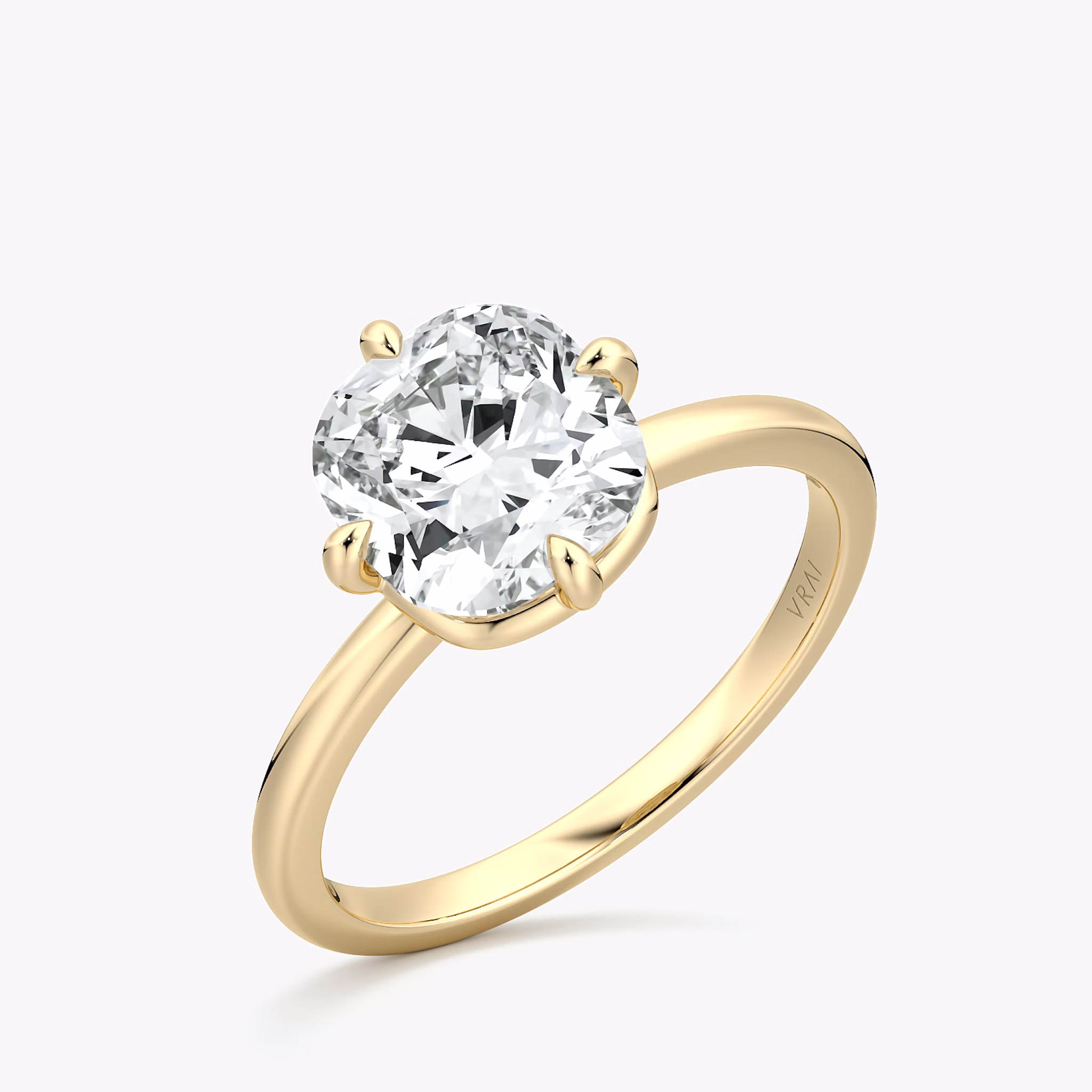 The Compass Solitaire | Cushion | 18k | Yellow Gold | bandAccent: Plain | diamondOrientation: vertical | caratWeight: other