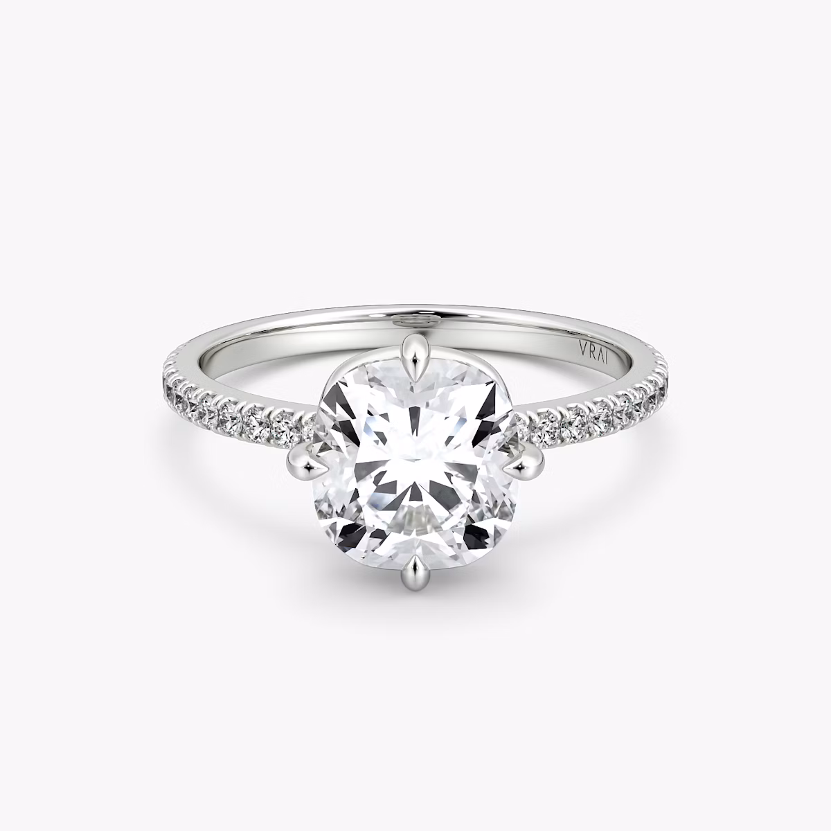 Compass | Cushion | Platin | bandAccent: Mit Pavé-Besatz | diamondOrientation: vertical | caratWeight: other