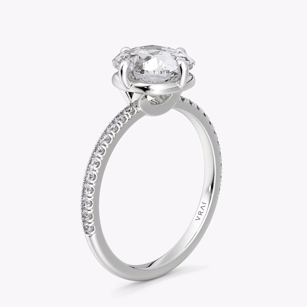 Compass | Cushion | Platin | bandAccent: Mit Pavé-Besatz | diamondOrientation: vertical | caratWeight: other