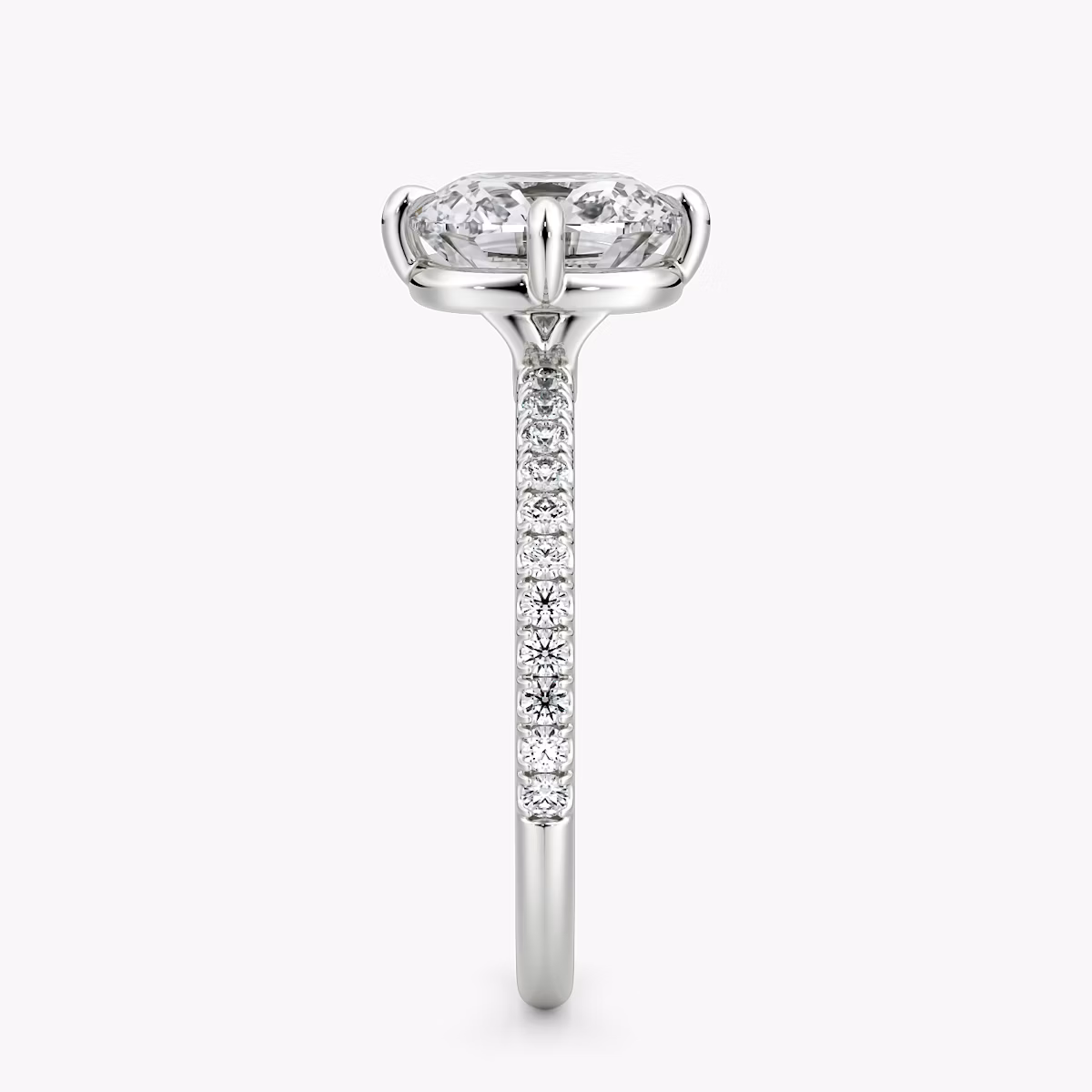Compass | Cushion | Platin | bandAccent: Mit Pavé-Besatz | diamondOrientation: vertical | caratWeight: other