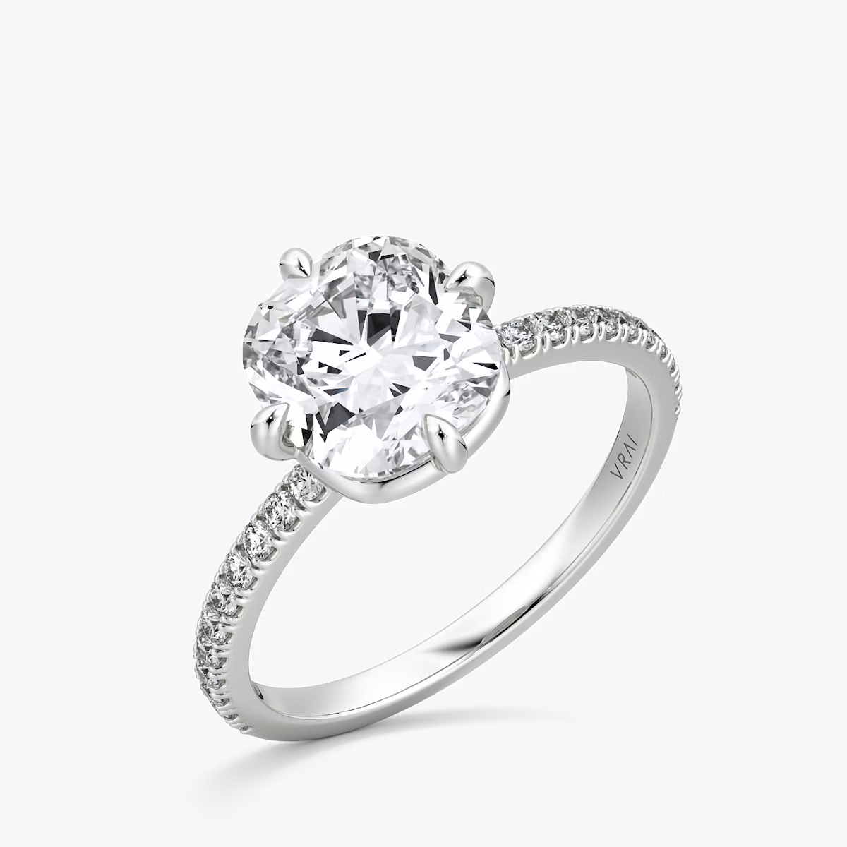 Compass | Cushion | Platin | bandAccent: Mit Pavé-Besatz | diamondOrientation: vertical | caratWeight: other