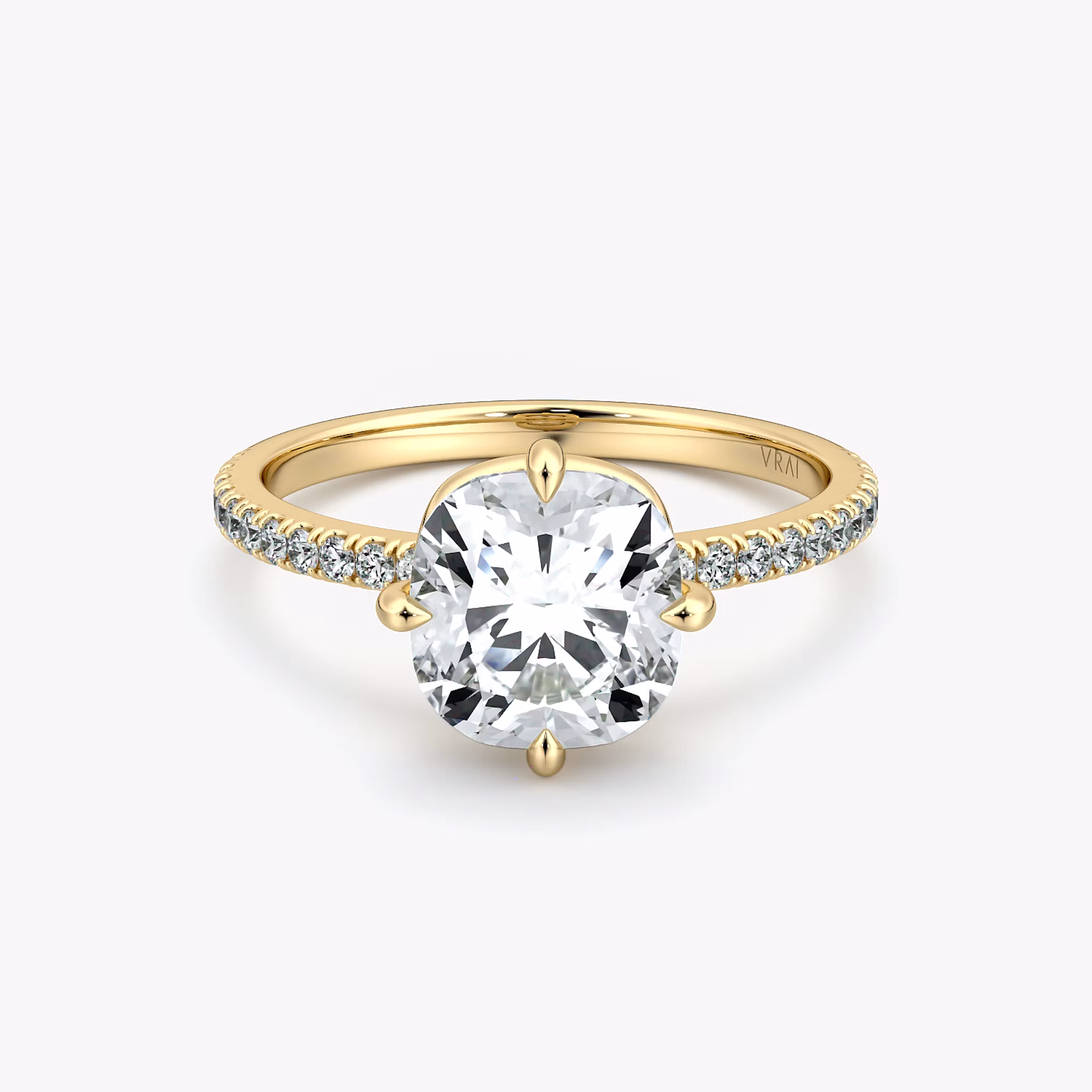 Compass Solitaire Cushion | Yellow Gold