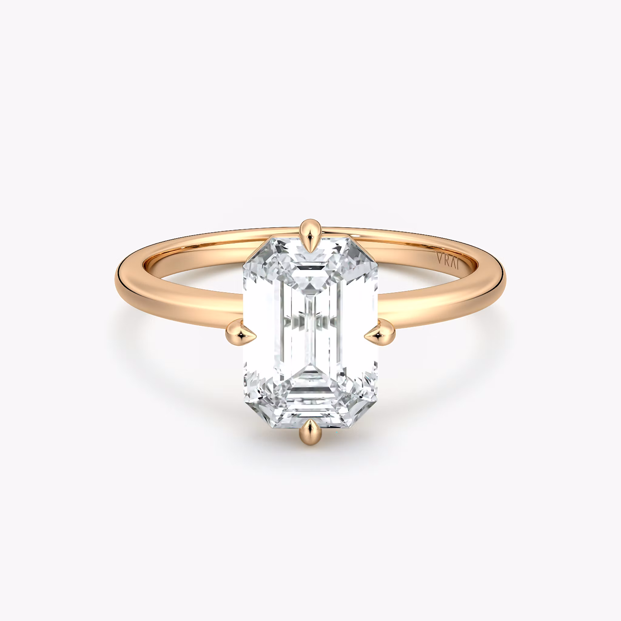 Compass Solitaire Emerald | Rose Gold