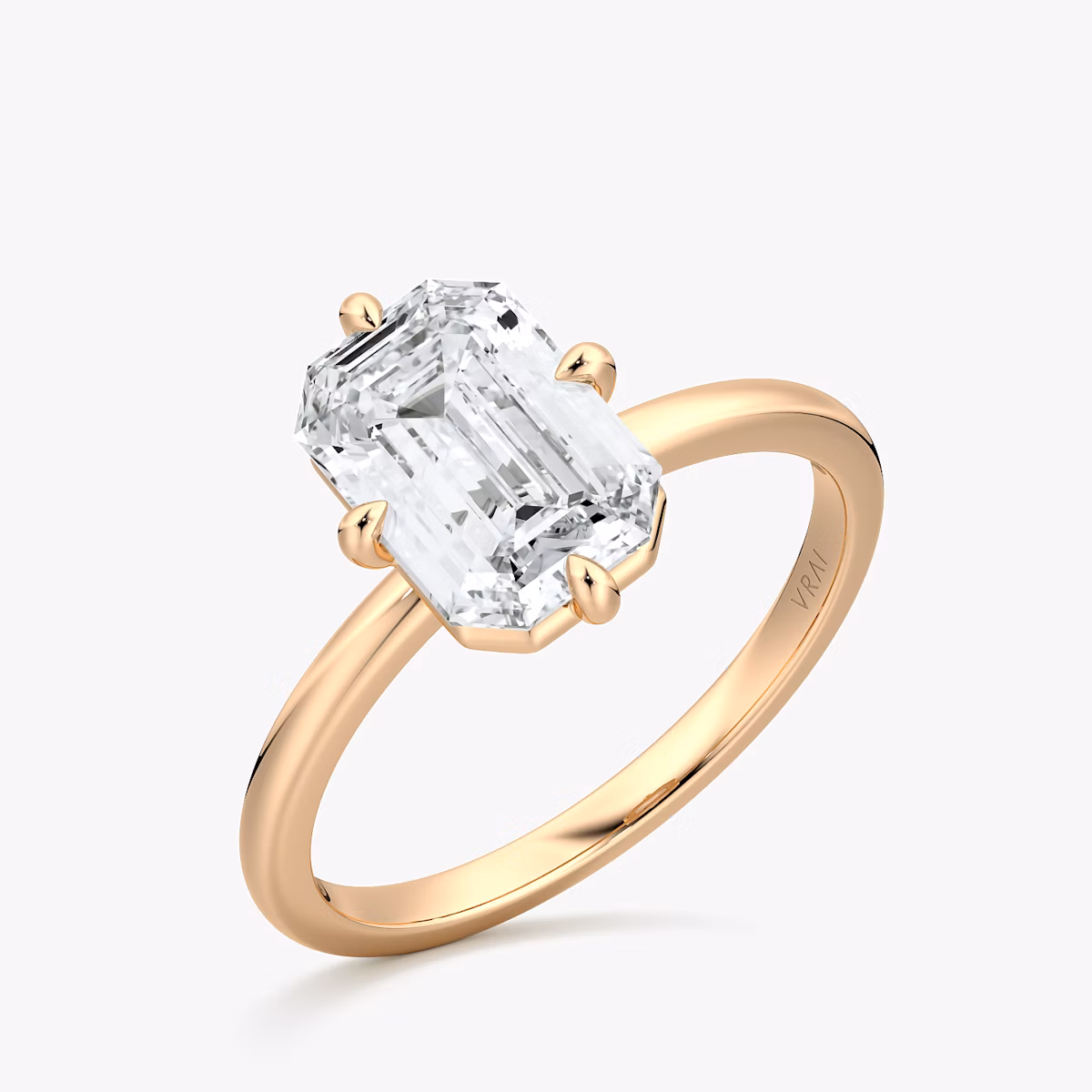 Compass | Emerald | 14k | Roségold | bandAccent: Ohne Pavé-Besatz | diamondOrientation: vertical | caratWeight: other