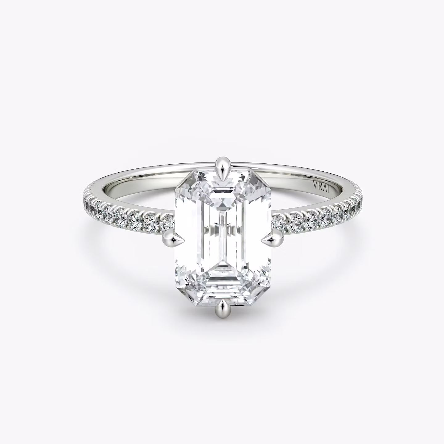 The Compass Solitaire Emerald | White Gold