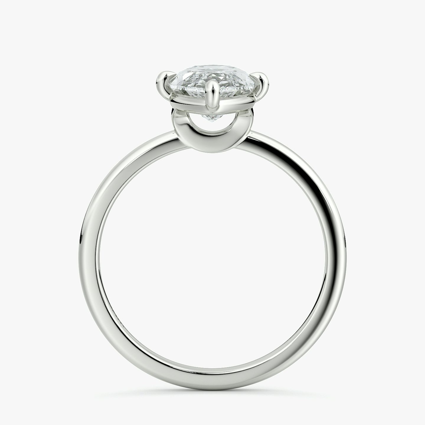 The Compass Solitaire | Marquise | 18k | White Gold | bandAccent: Plain | diamondOrientation: vertical | caratWeight: other