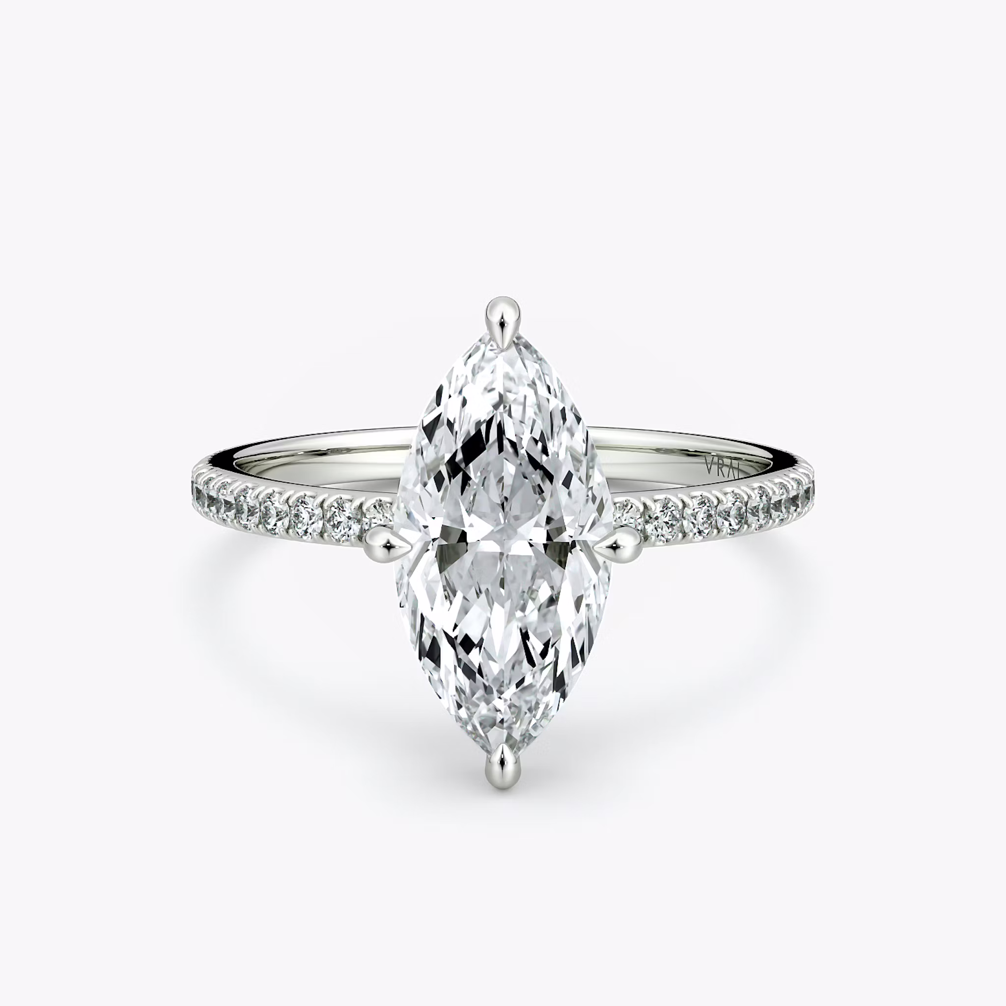 Compass Solitaire Marquise | White Gold