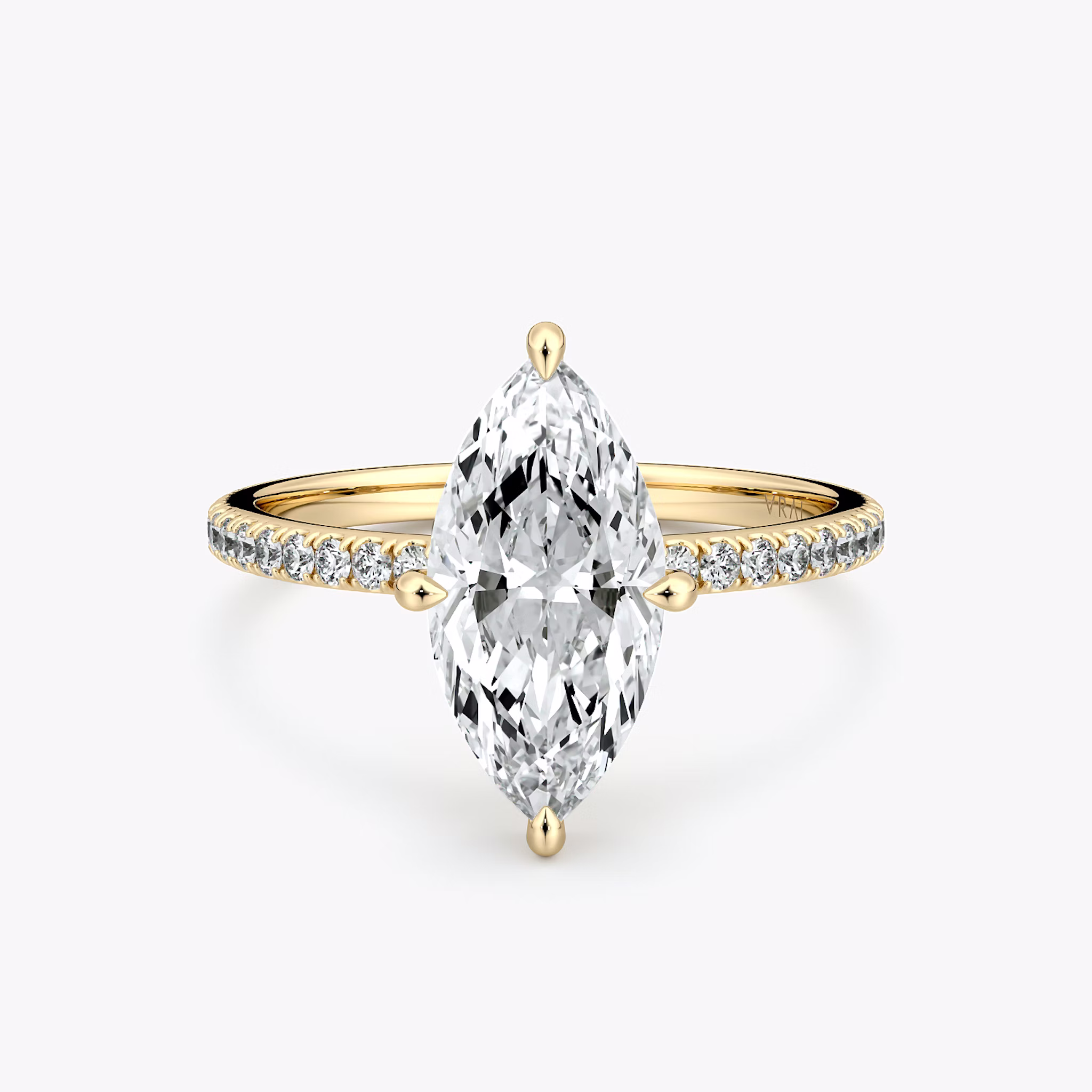 Compass | Marquise | 18k | Gelbgold | bandAccent: Mit Pavé-Besatz | diamondOrientation: vertical | caratWeight: other