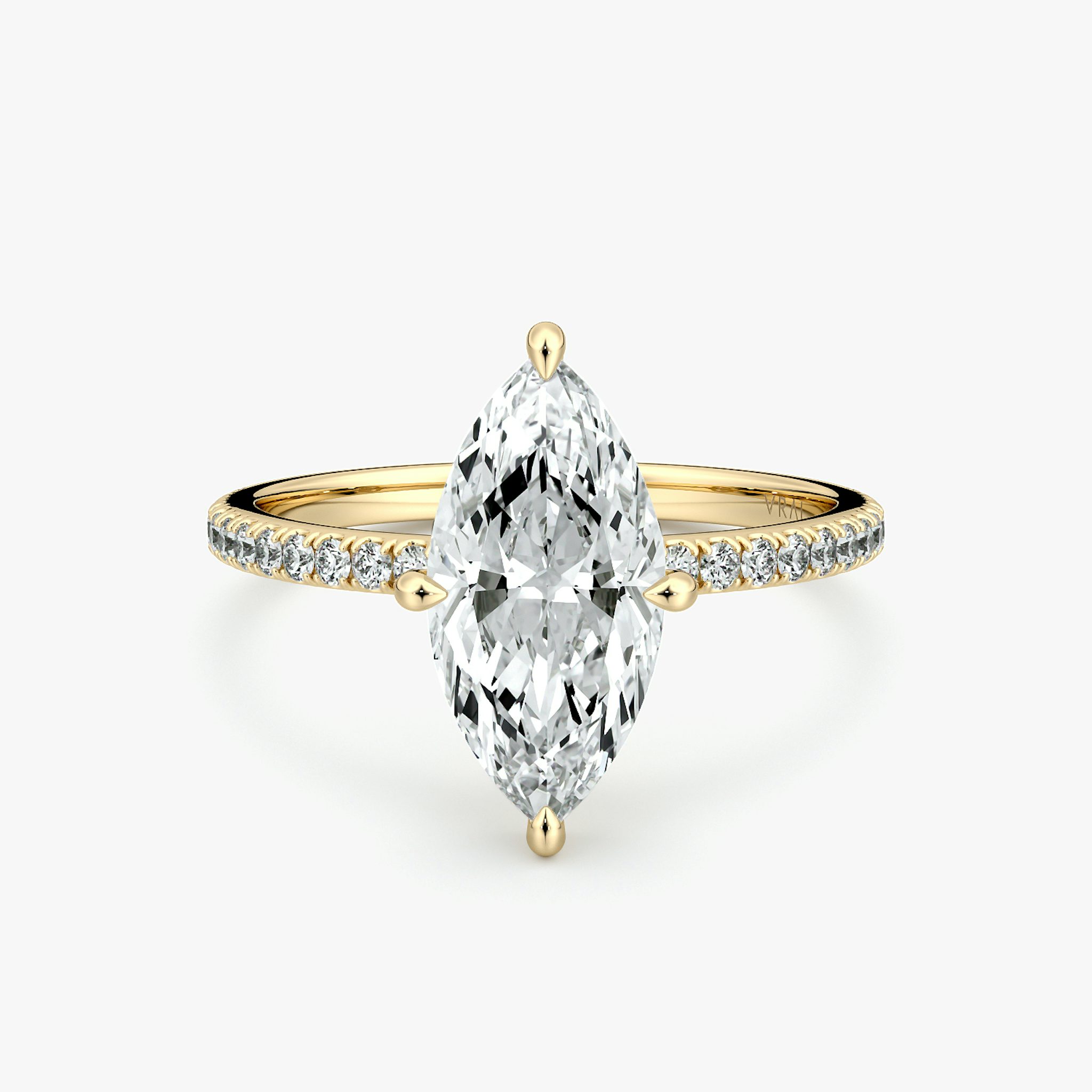 Compass | Marquise | 18k | Gelbgold | bandAccent: Mit Pavé-Besatz | diamondOrientation: vertical | caratWeight: other