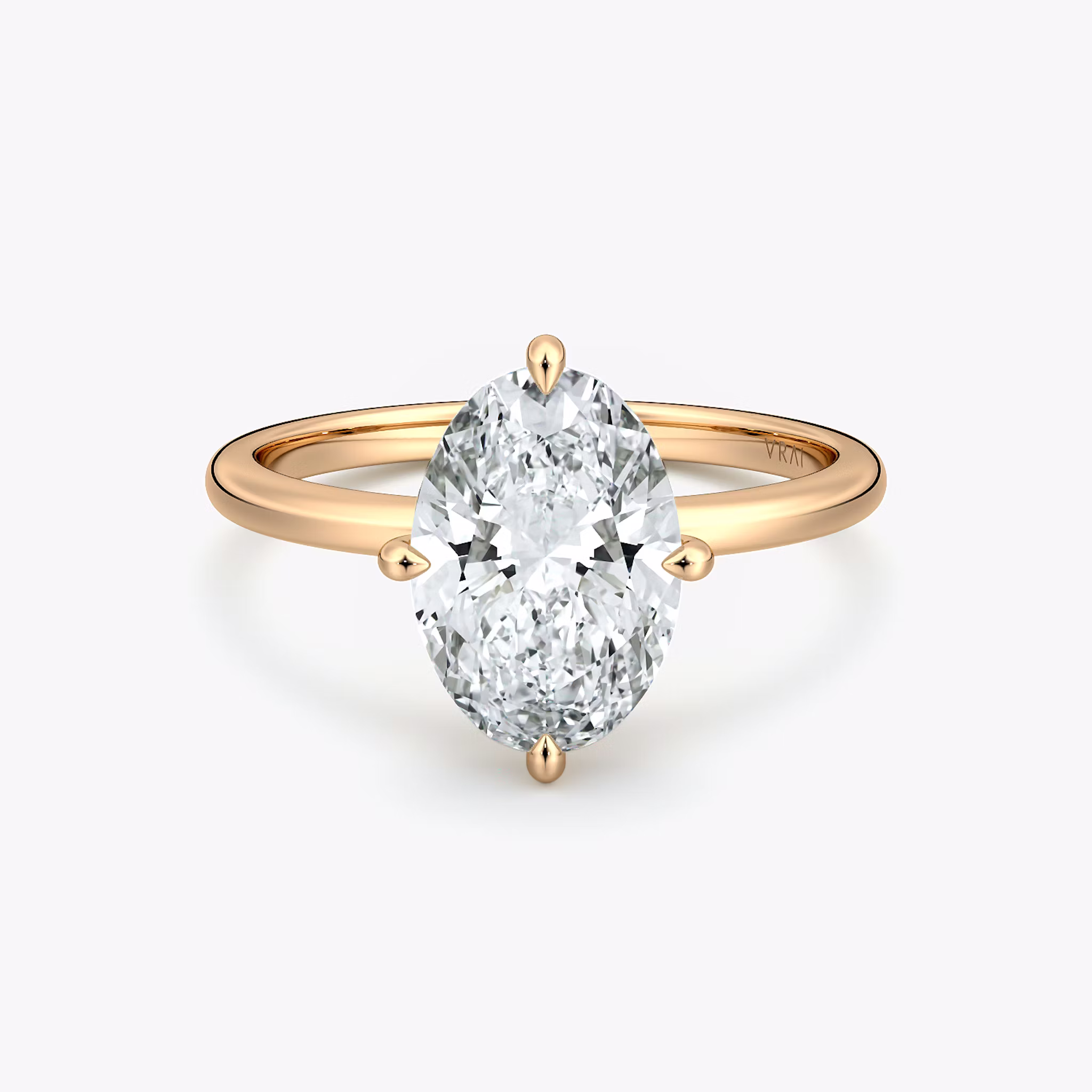 Compass Solitaire Oval | Rose Gold