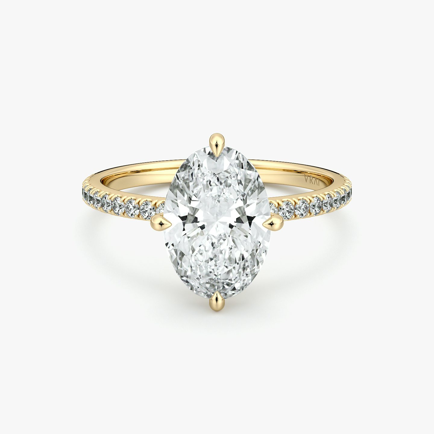 Compass | Oval | 18k | Gelbgold | bandAccent: Mit Pavé-Besatz | diamondOrientation: vertical | caratWeight: other