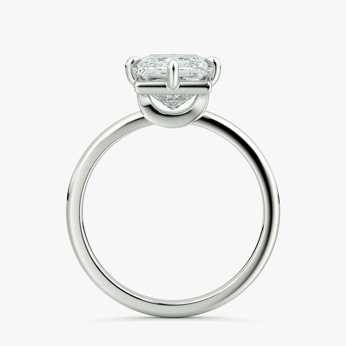 Bague de fiançailles Compass | Princesse | Platine | bandAccent: Simple | diamondOrientation: vertical | caratWeight: other
