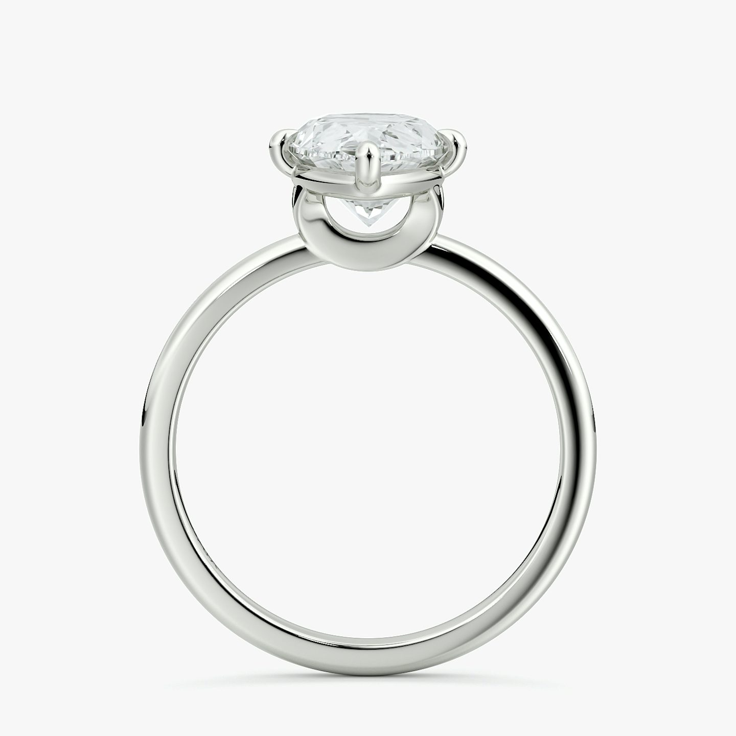 The Compass Solitaire | Pear | Platinum | bandAccent: Plain | diamondOrientation: vertical | caratWeight: other