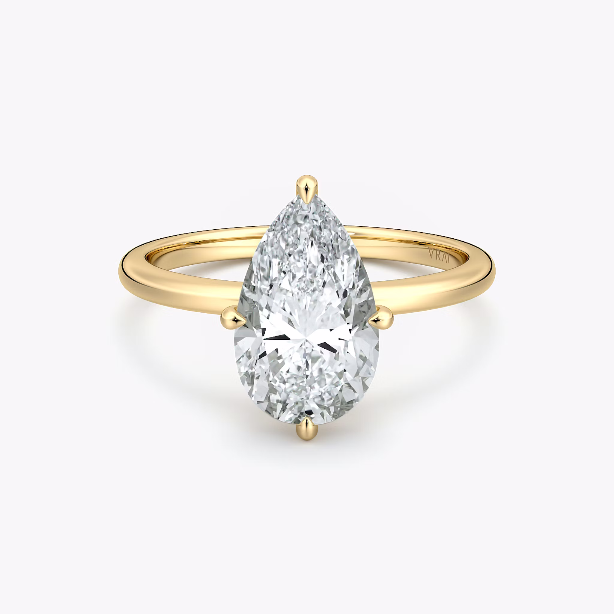 Compass Solitaire Pear | Yellow Gold