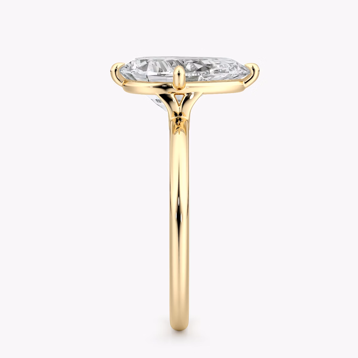 Anillo de compromiso Compass | Pera | 18k | Oro amarillo | bandAccent: Simple | diamondOrientation: vertical | caratWeight: other