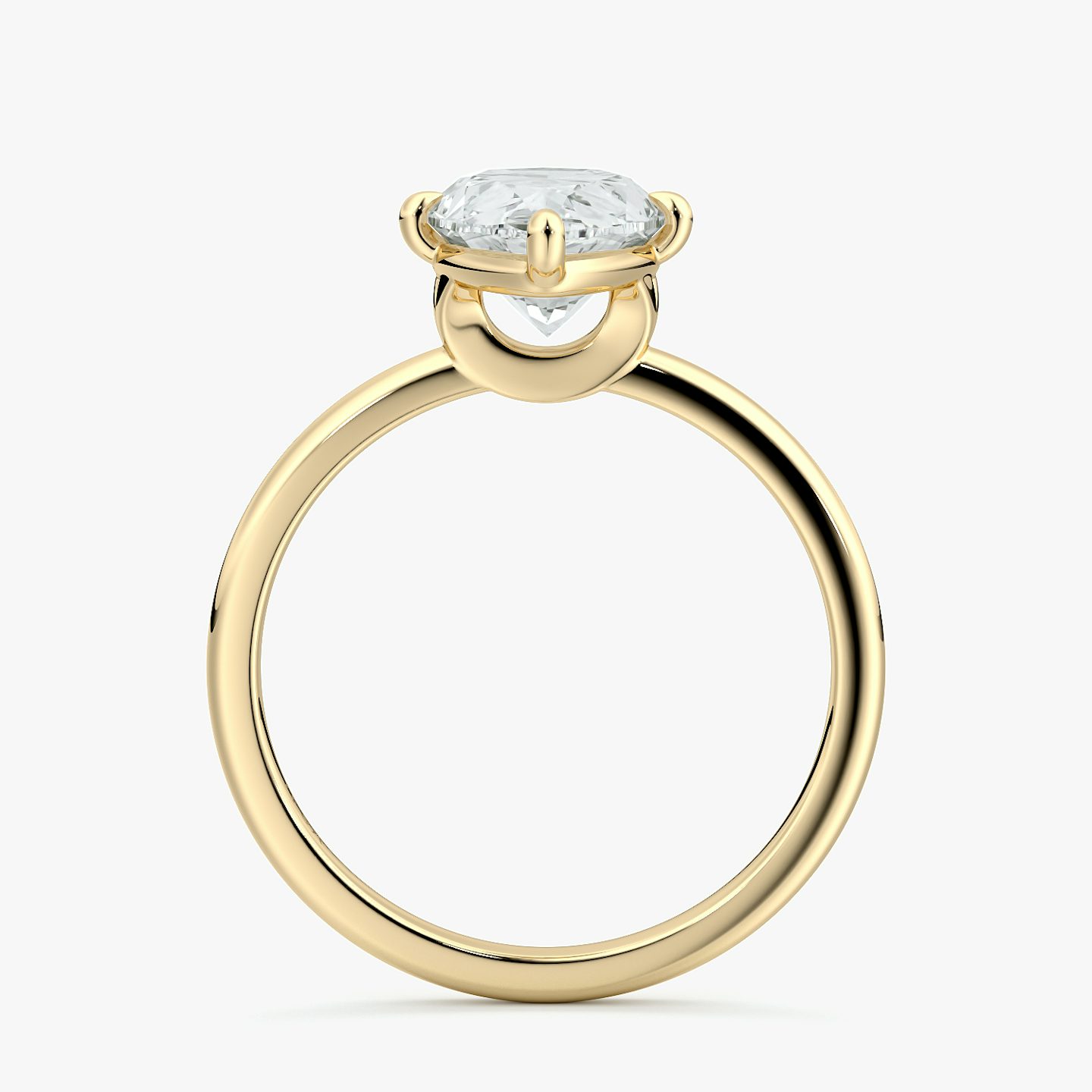 The Compass Solitaire | Pear | 18k | Yellow Gold | bandAccent: Plain | diamondOrientation: vertical | caratWeight: other
