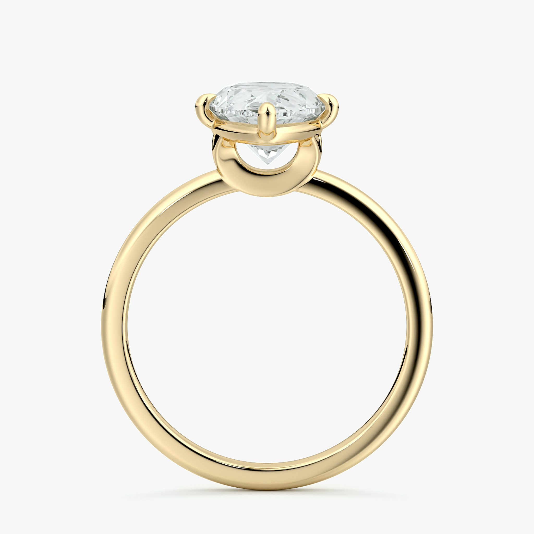 The Compass Solitaire | Pear | 18k | Yellow Gold | bandAccent: Plain | diamondOrientation: vertical | caratWeight: other