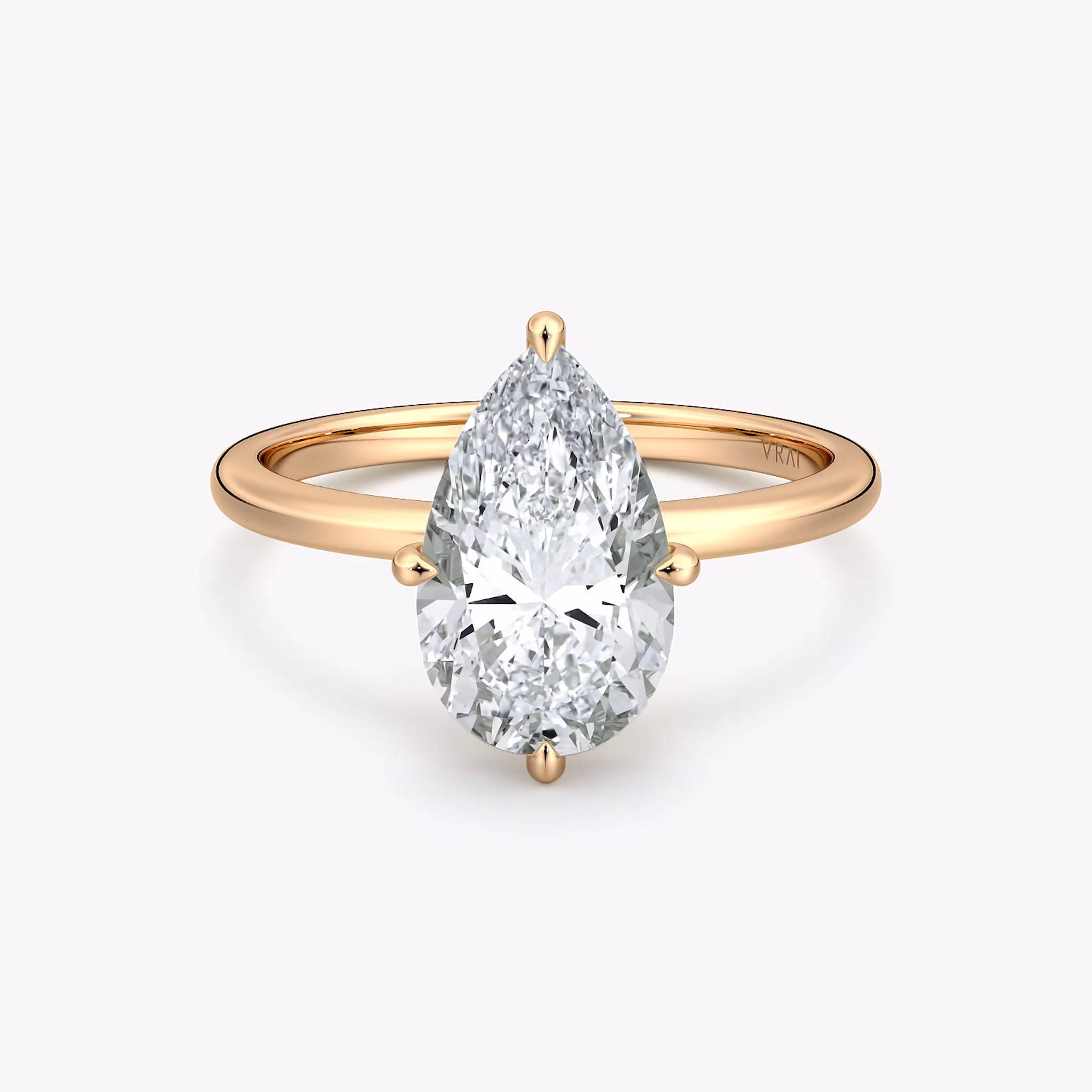 Compass Solitaire Pear | Rose Gold