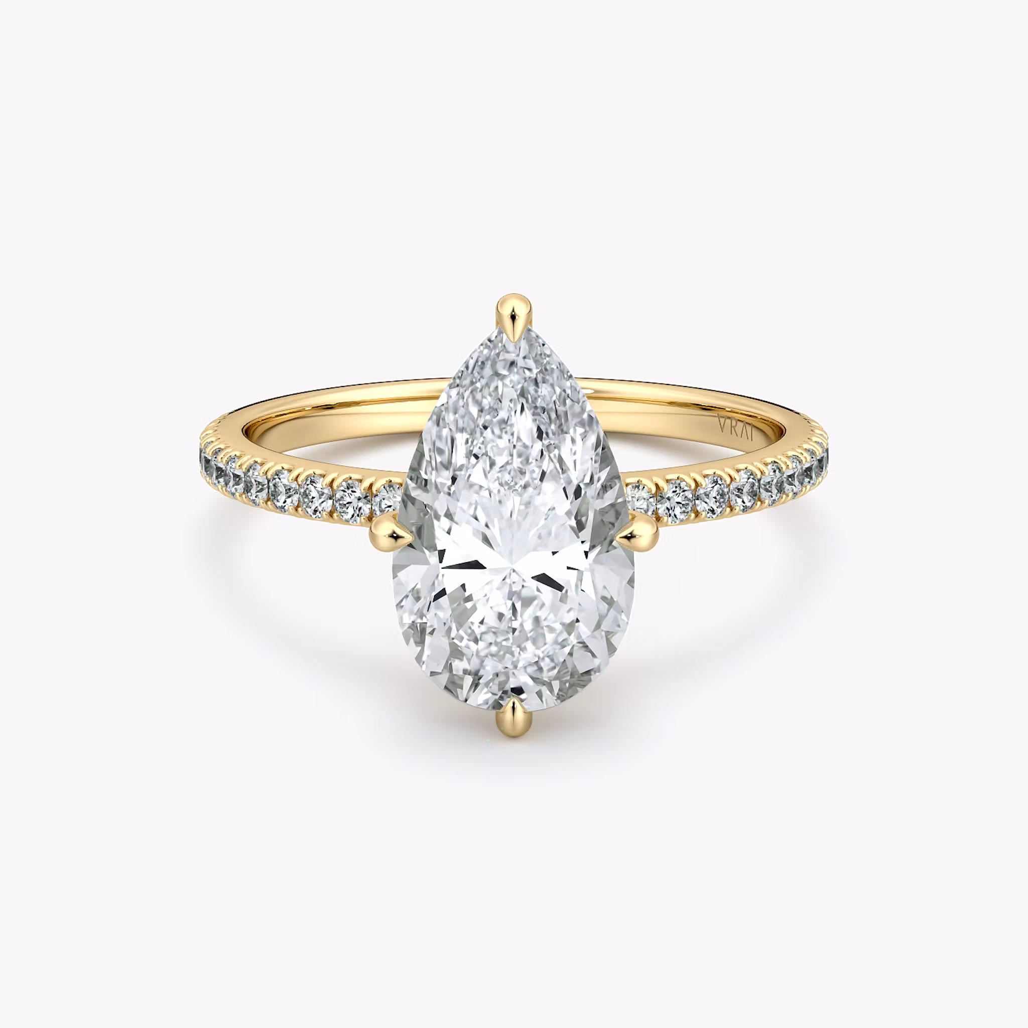 Compass Solitaire Pear | Yellow Gold