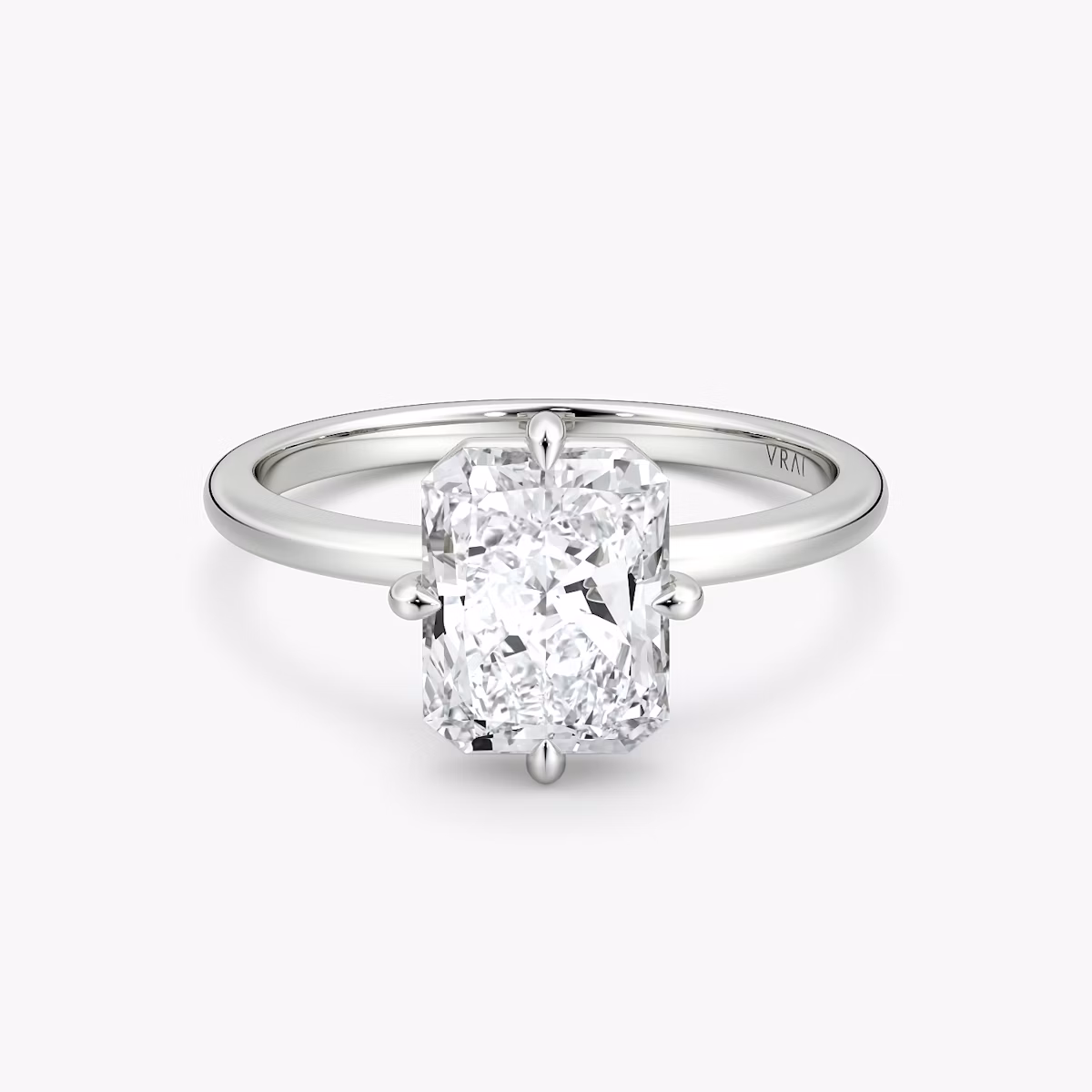 Compass | Radiant | 18k | Weißgold | bandAccent: Ohne Pavé-Besatz | diamondOrientation: vertical | caratWeight: other