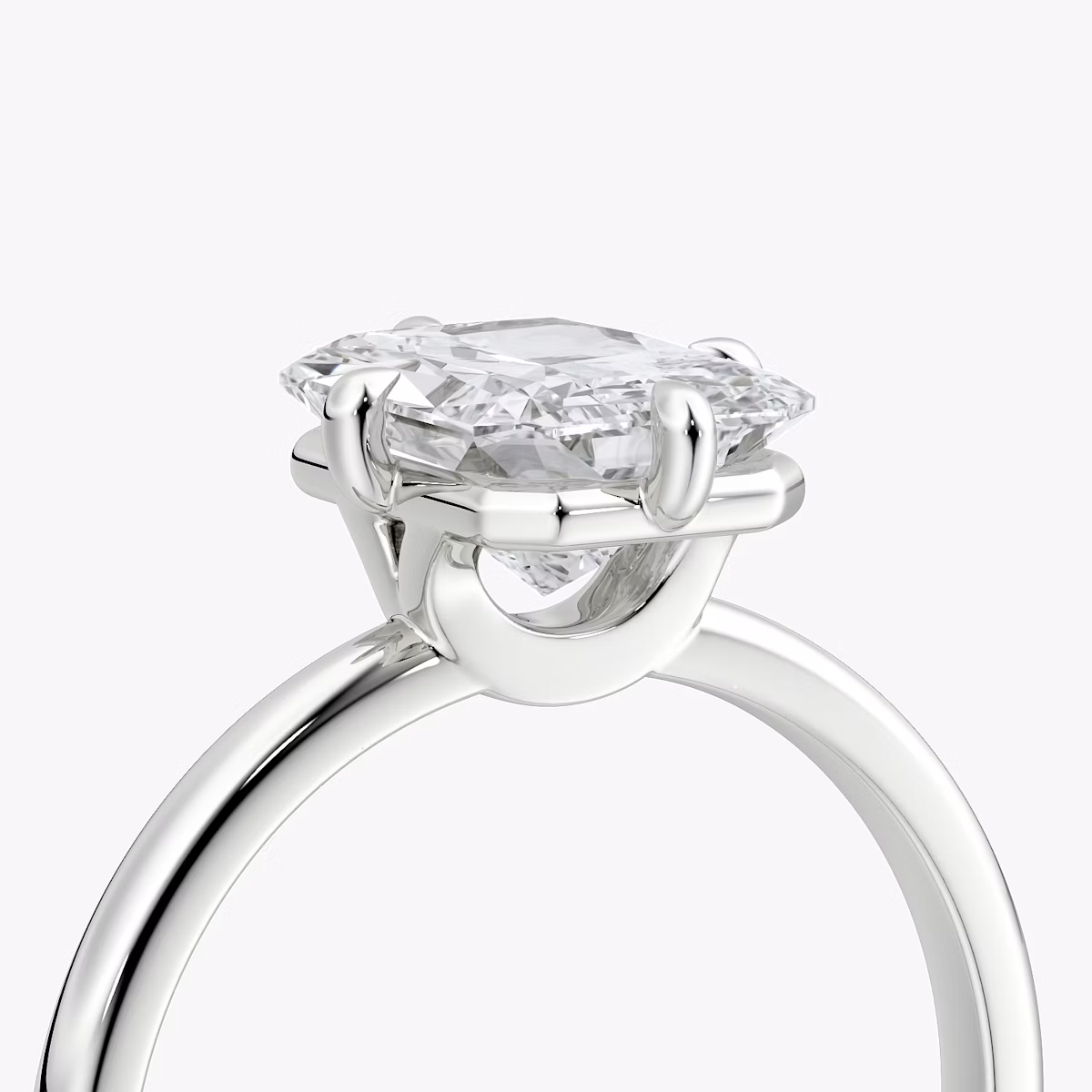 Compass | Radiant | 18k | Weißgold | bandAccent: Ohne Pavé-Besatz | diamondOrientation: vertical | caratWeight: other