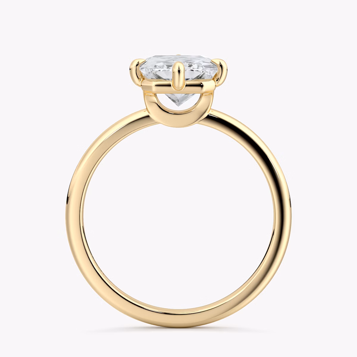 The Compass Solitaire | Radiant | 18k | Yellow Gold | bandAccent: Plain | diamondOrientation: vertical | caratWeight: other