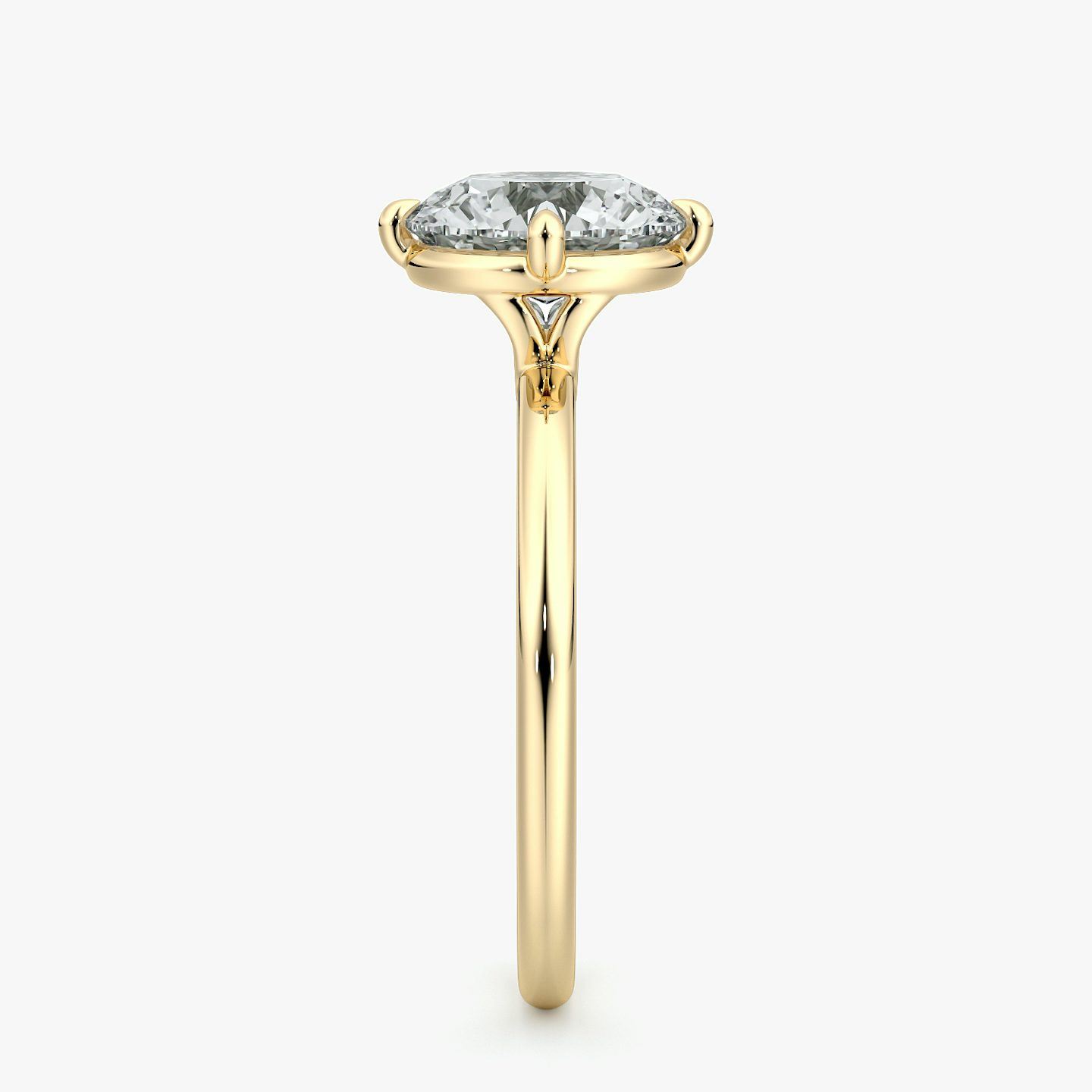 Anillo de compromiso Compass | Brillante | 18k | Oro amarillo | bandAccent: Simple | caratWeight: other | diamondOrientation: vertical