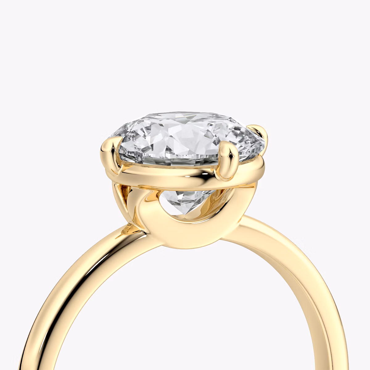 The Compass Solitaire | Round Brilliant | 18k | Yellow Gold | bandAccent: Plain | caratWeight: other | diamondOrientation: vertical