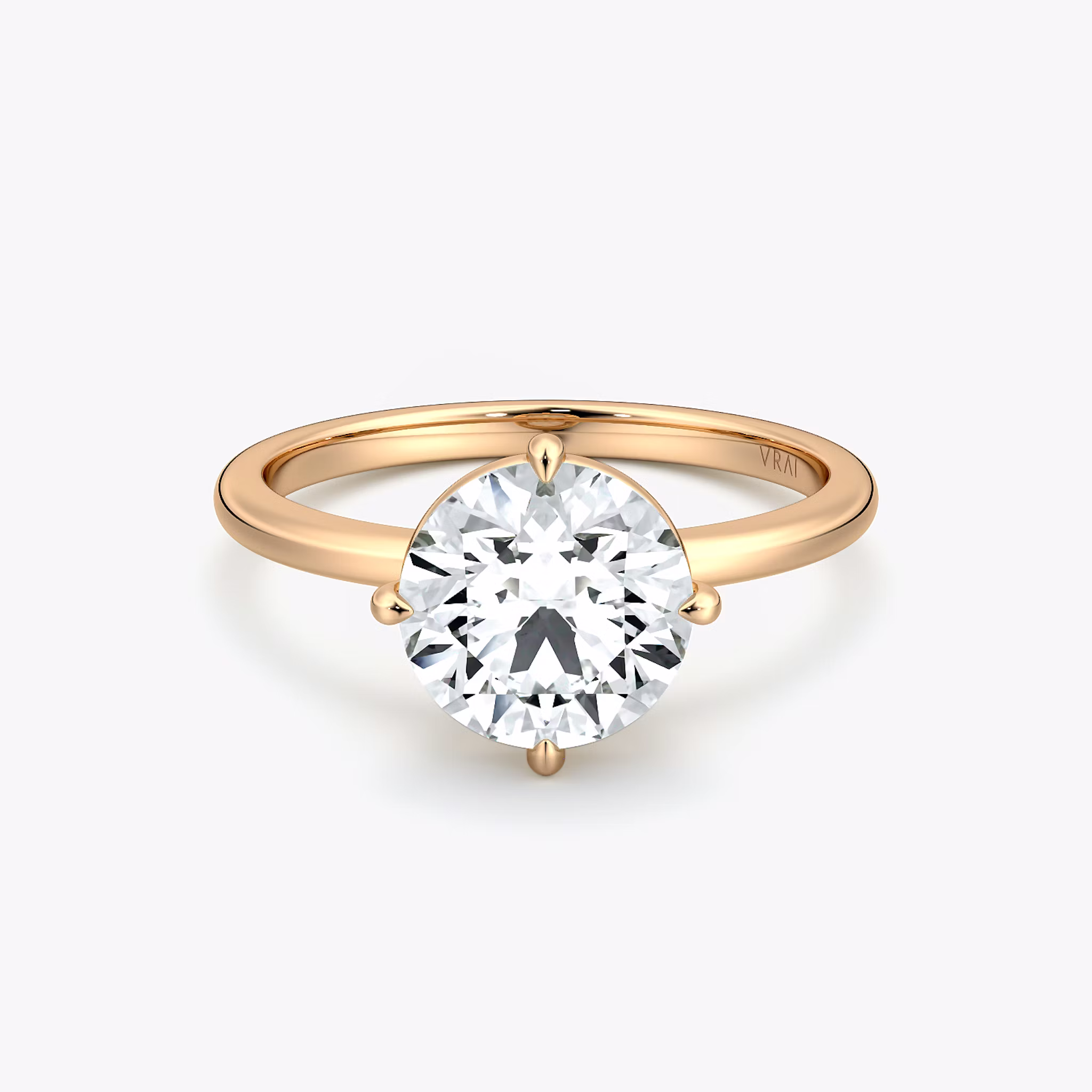 Compass Solitaire Round Brilliant | Rose Gold