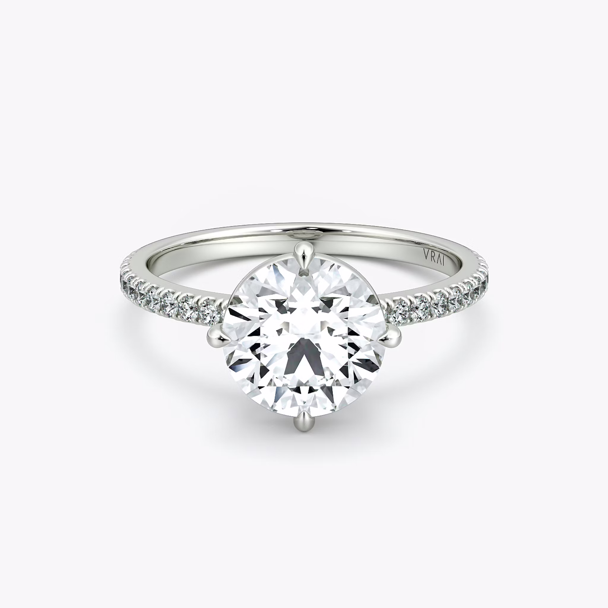 The Compass Solitaire Round Brilliant | White Gold