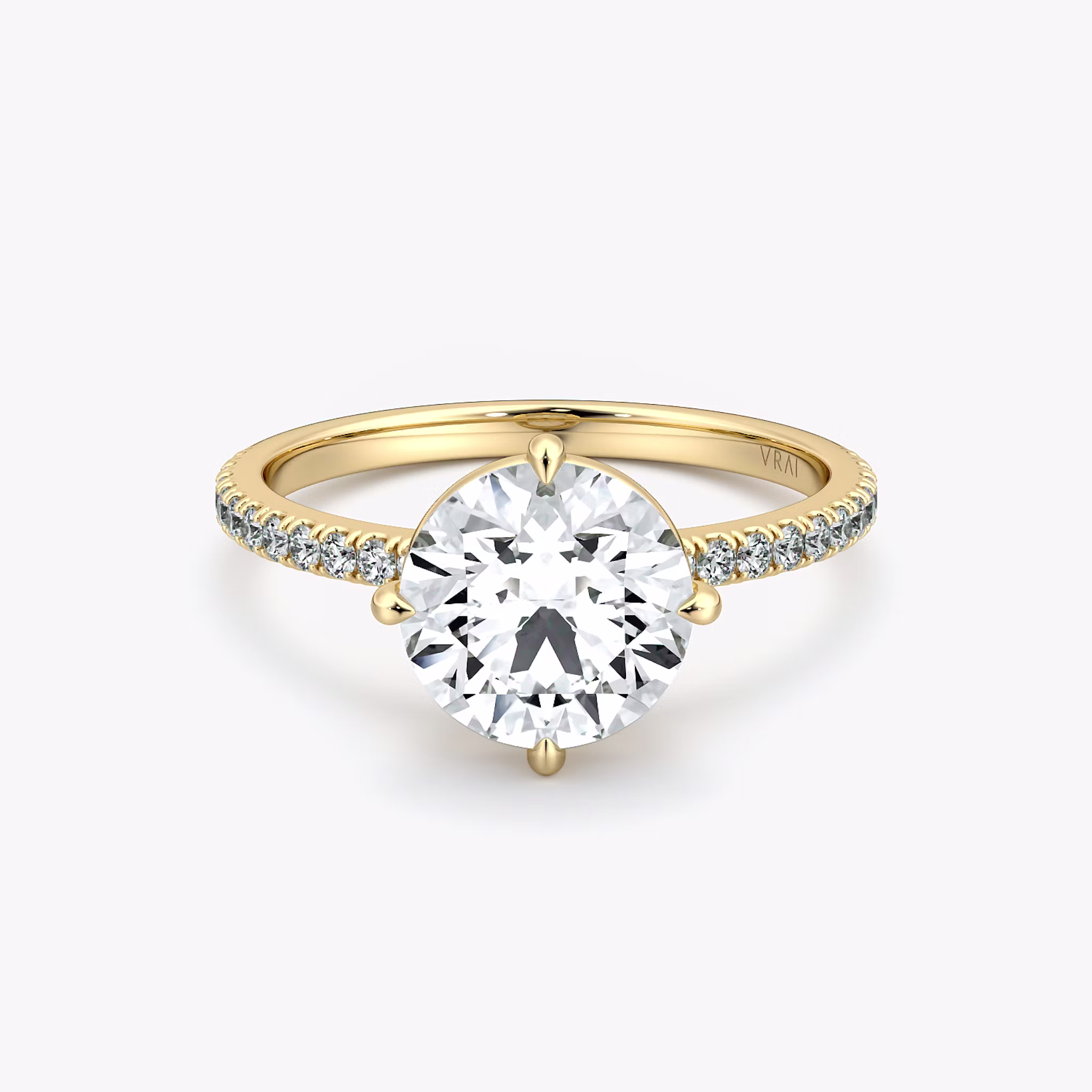 Compass Solitaire Round Brilliant | Yellow Gold