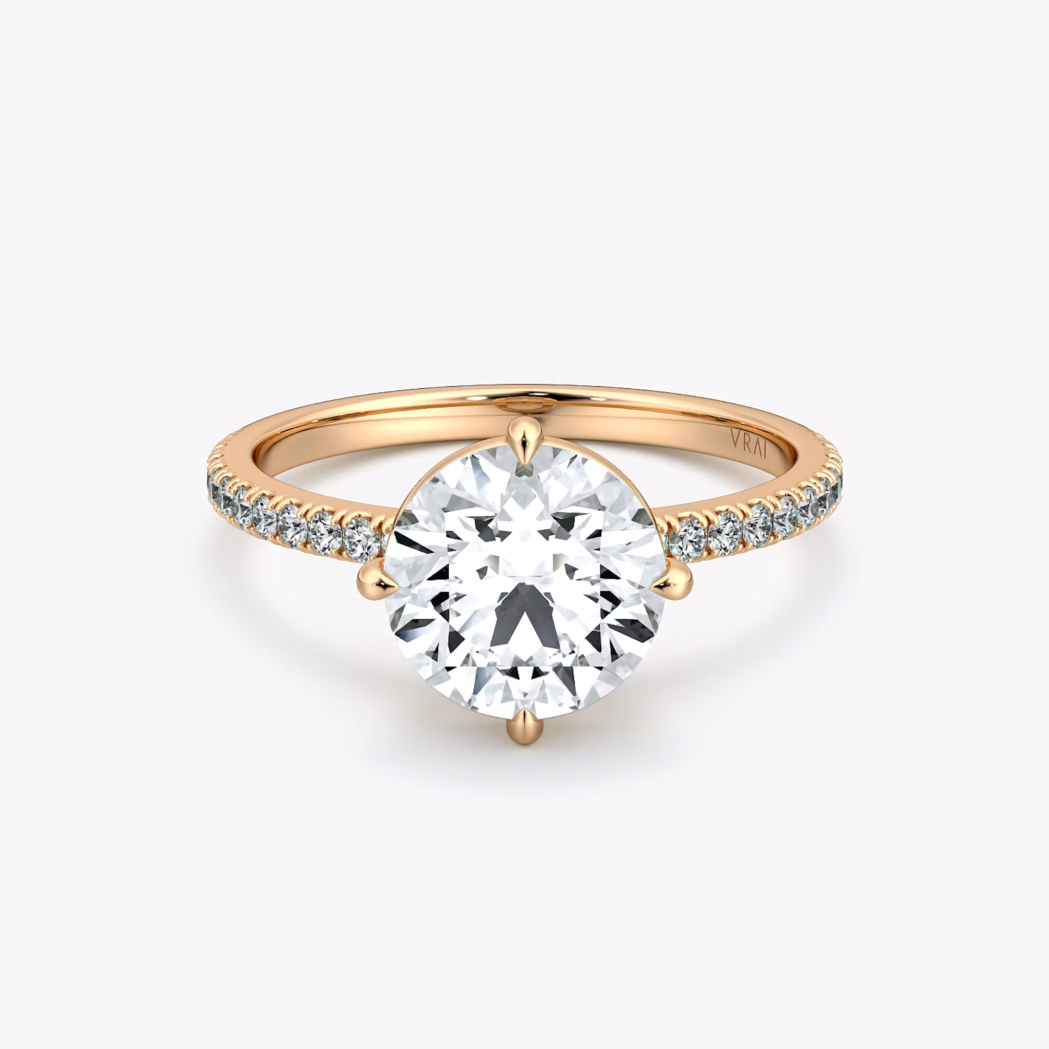 Compass Solitaire Round Brilliant | Rose Gold