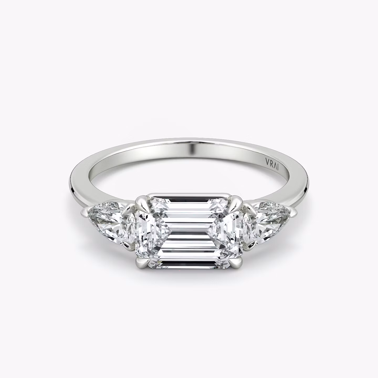 The Three Stone Emerald | Platinum