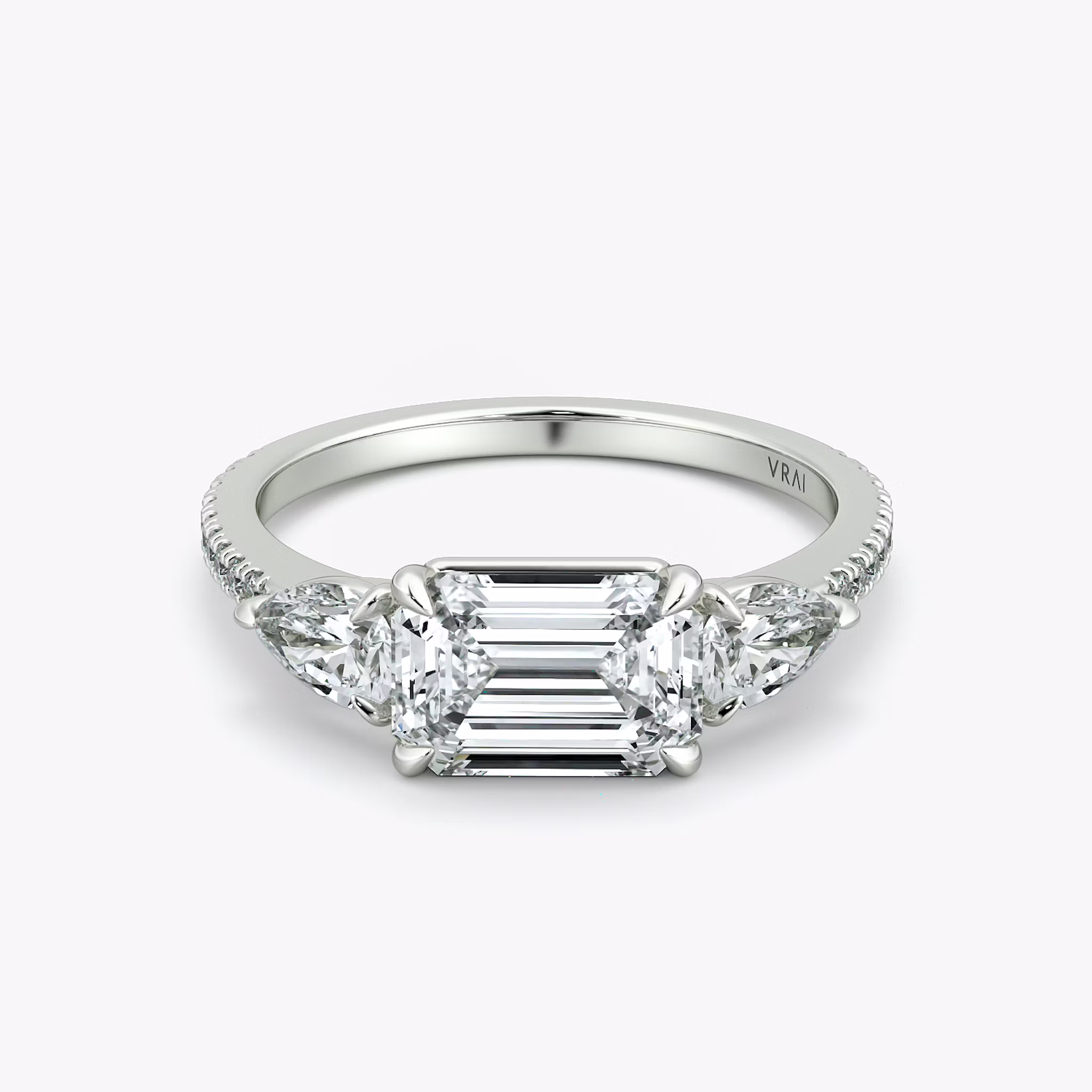 Three Stone Emerald | Platinum