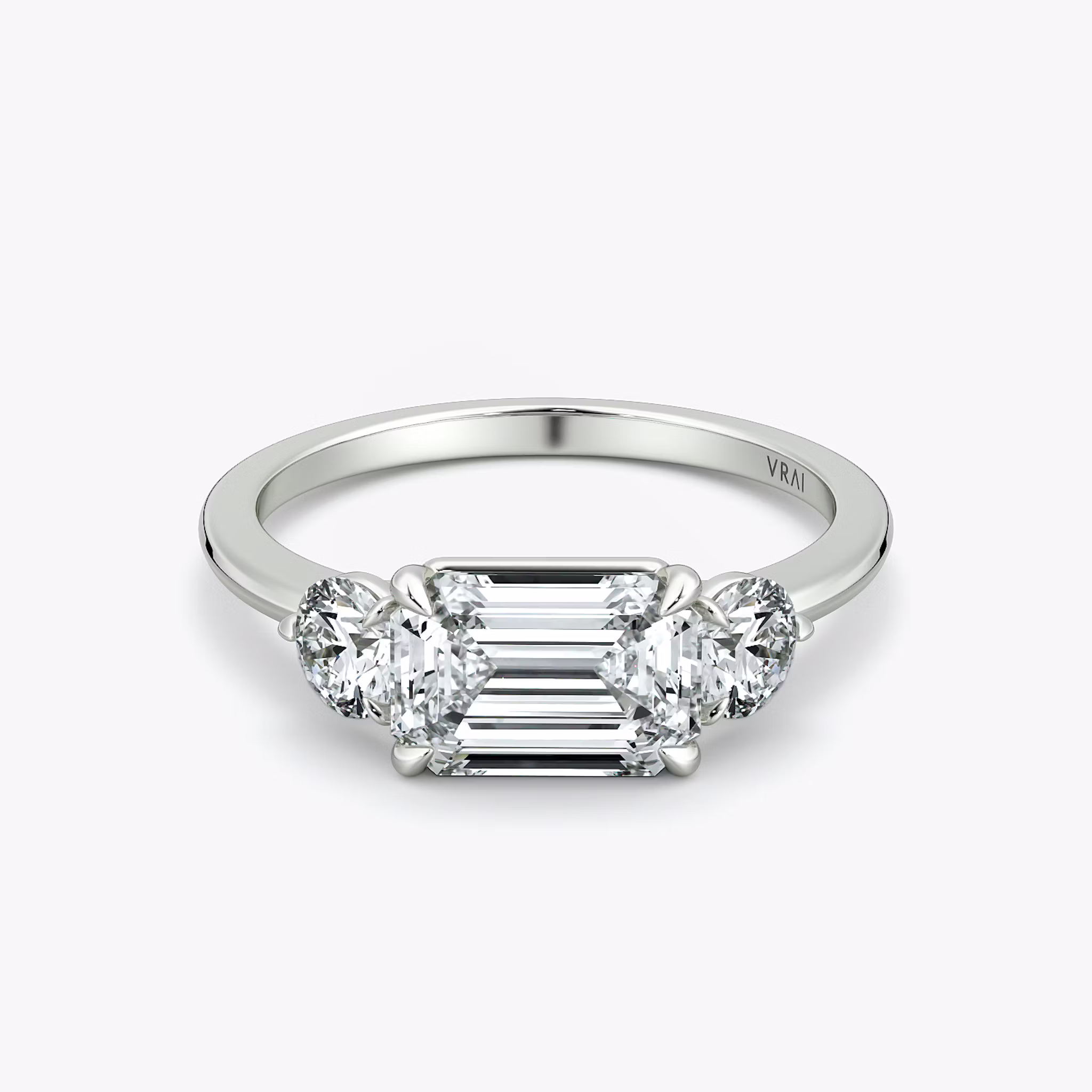 Three Stone Emerald | Platinum