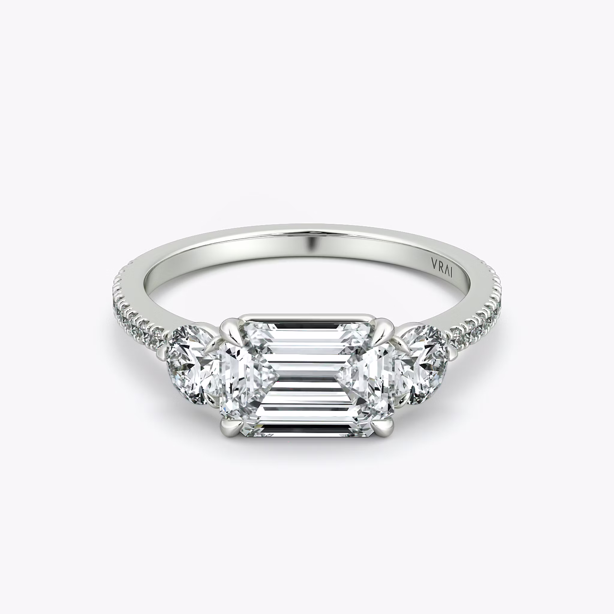 Three Stone Emerald | Platinum