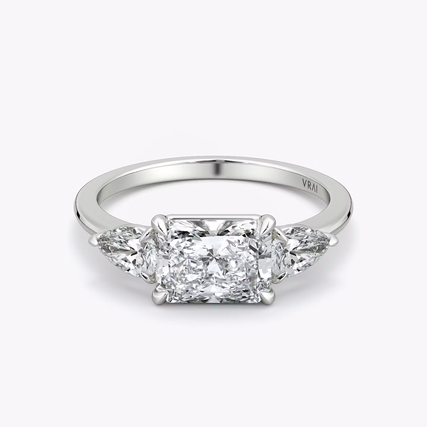 The Three Stone Radiant | Platinum