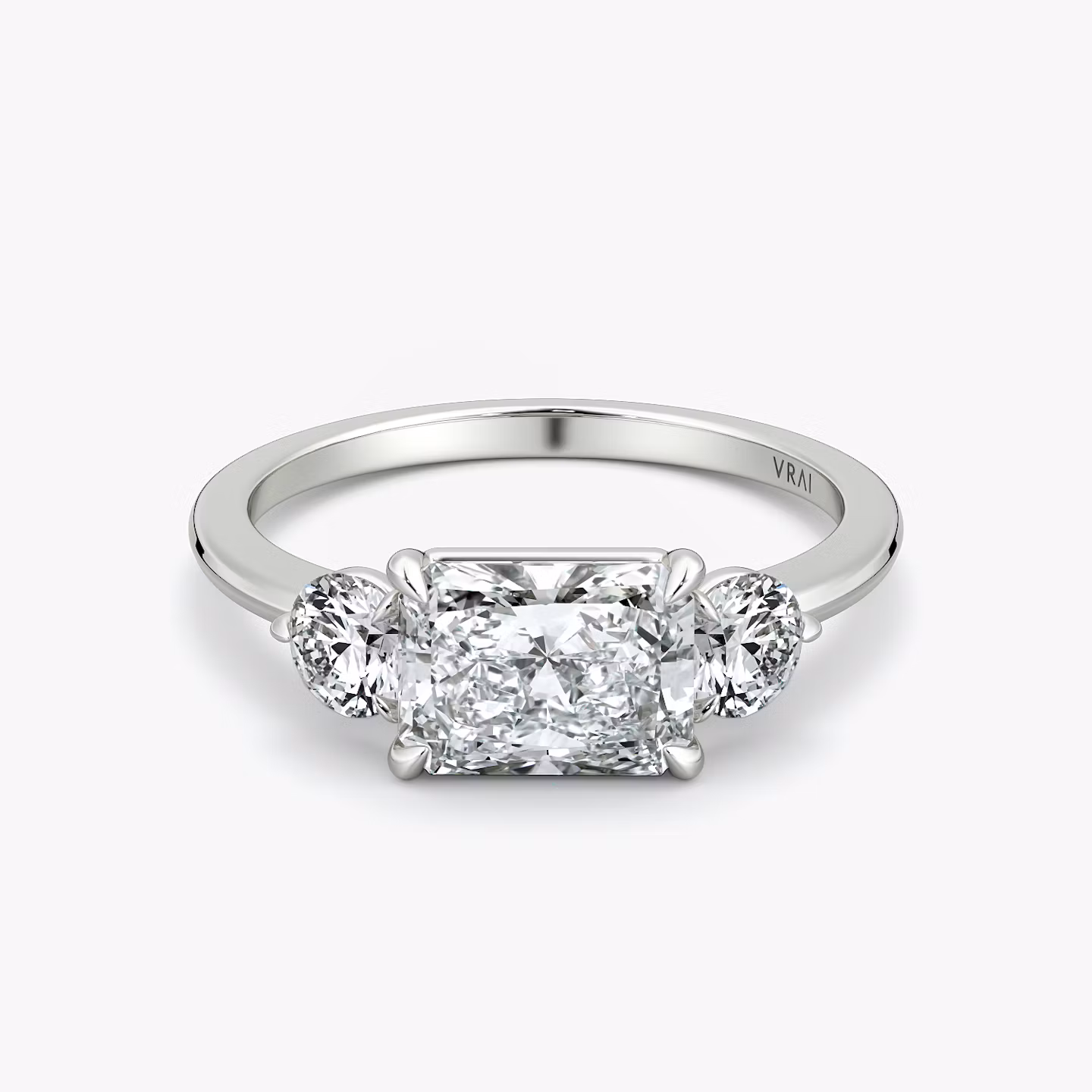 The Three Stone Radiant | Platinum