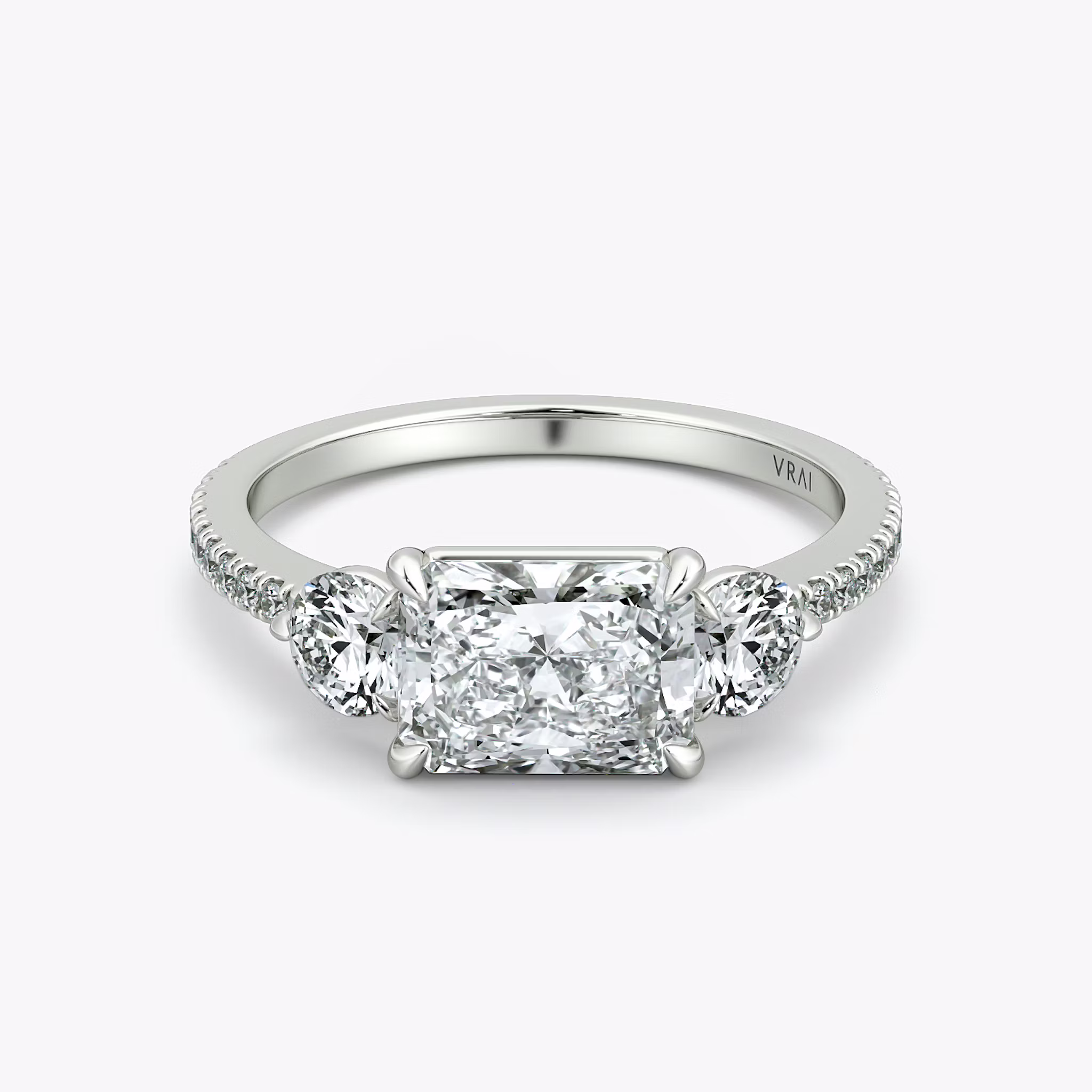 Three Stone Radiant | Platinum