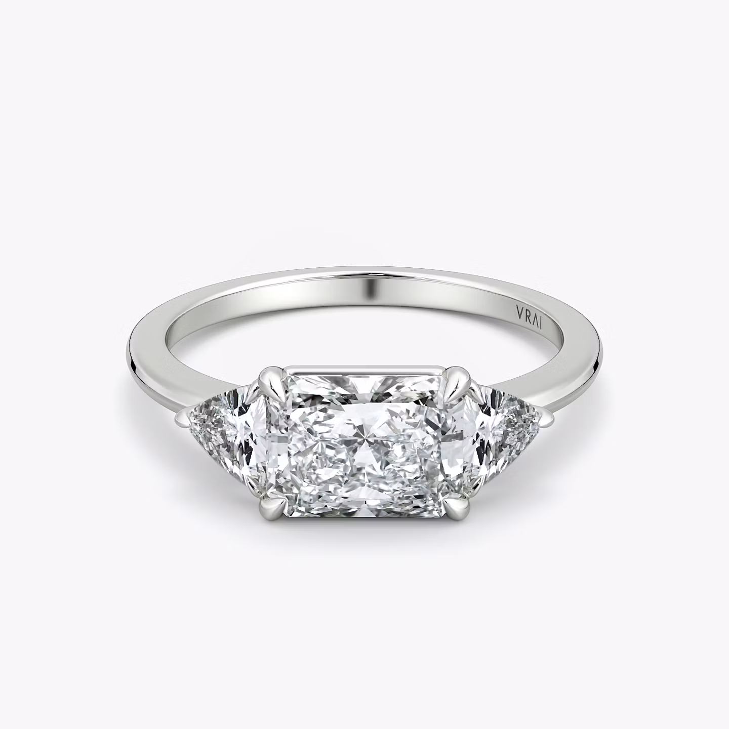 The Three Stone Radiant | Platinum