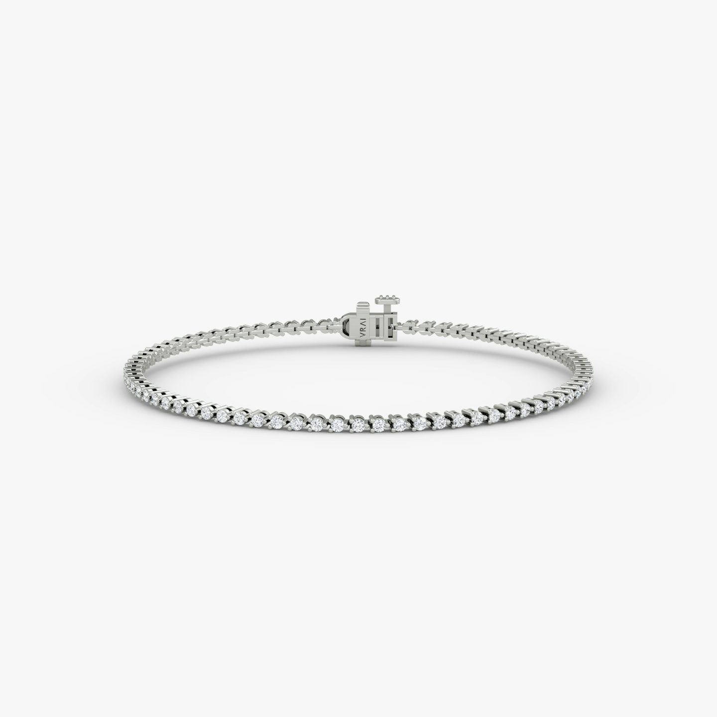 Pulsera Tiny Tennis | Brillante | 14k | Oro blanco | diamondSize: original | chainLength: 7