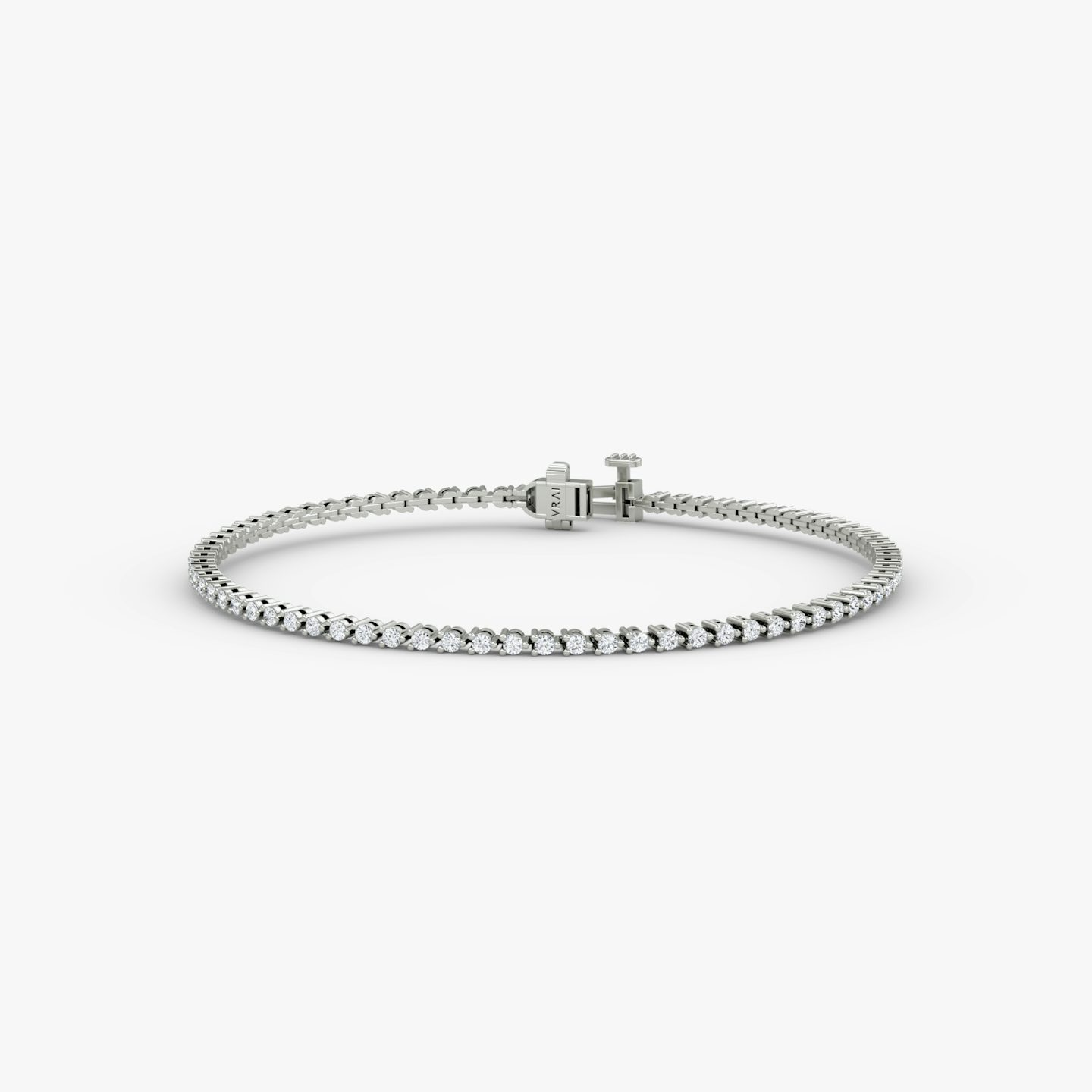 Pulsera Tiny Tennis | Brillante | 14k | Oro blanco | diamondSize: original | chainLength: 7