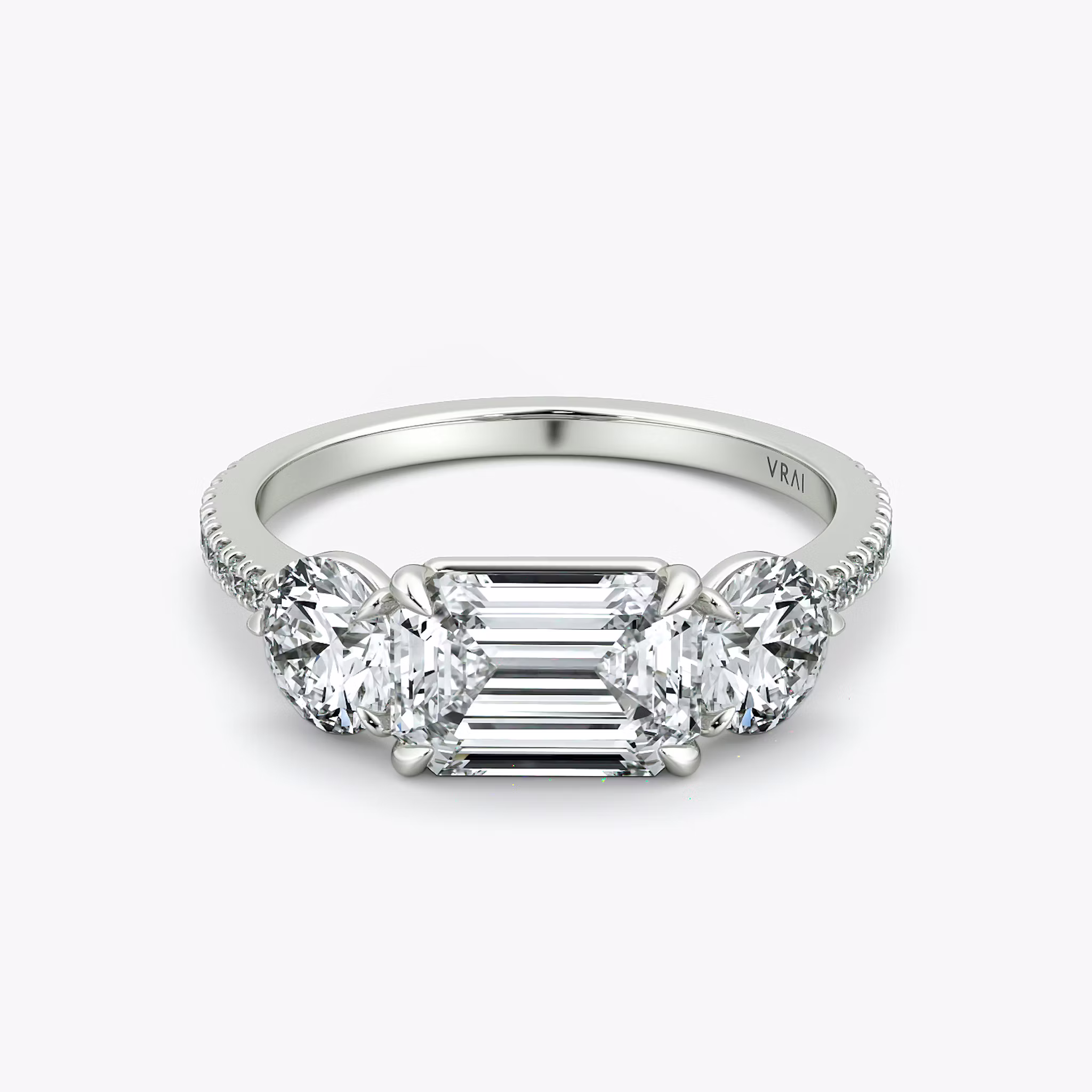 Three Stone Emerald | Platinum